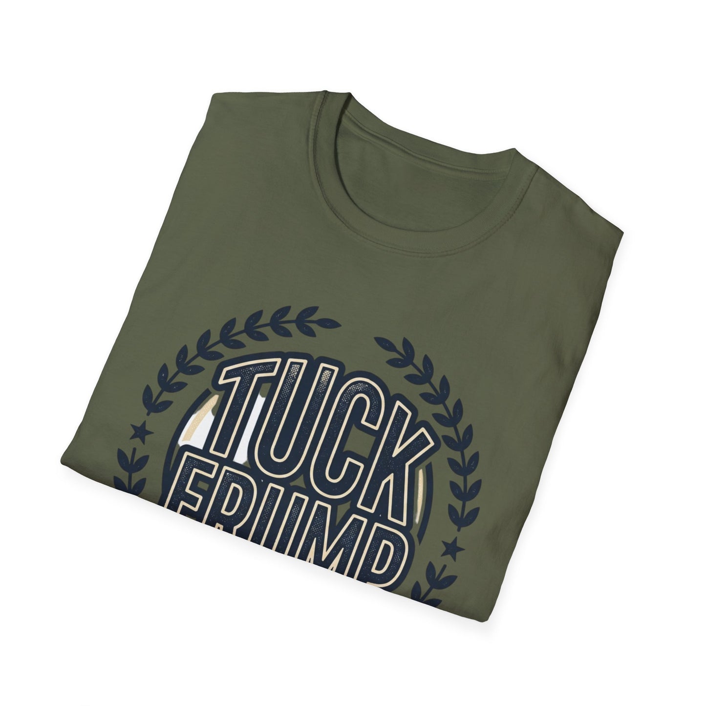 "Tuck Frump" Vintage Laurel Emblem Political Satire Tee