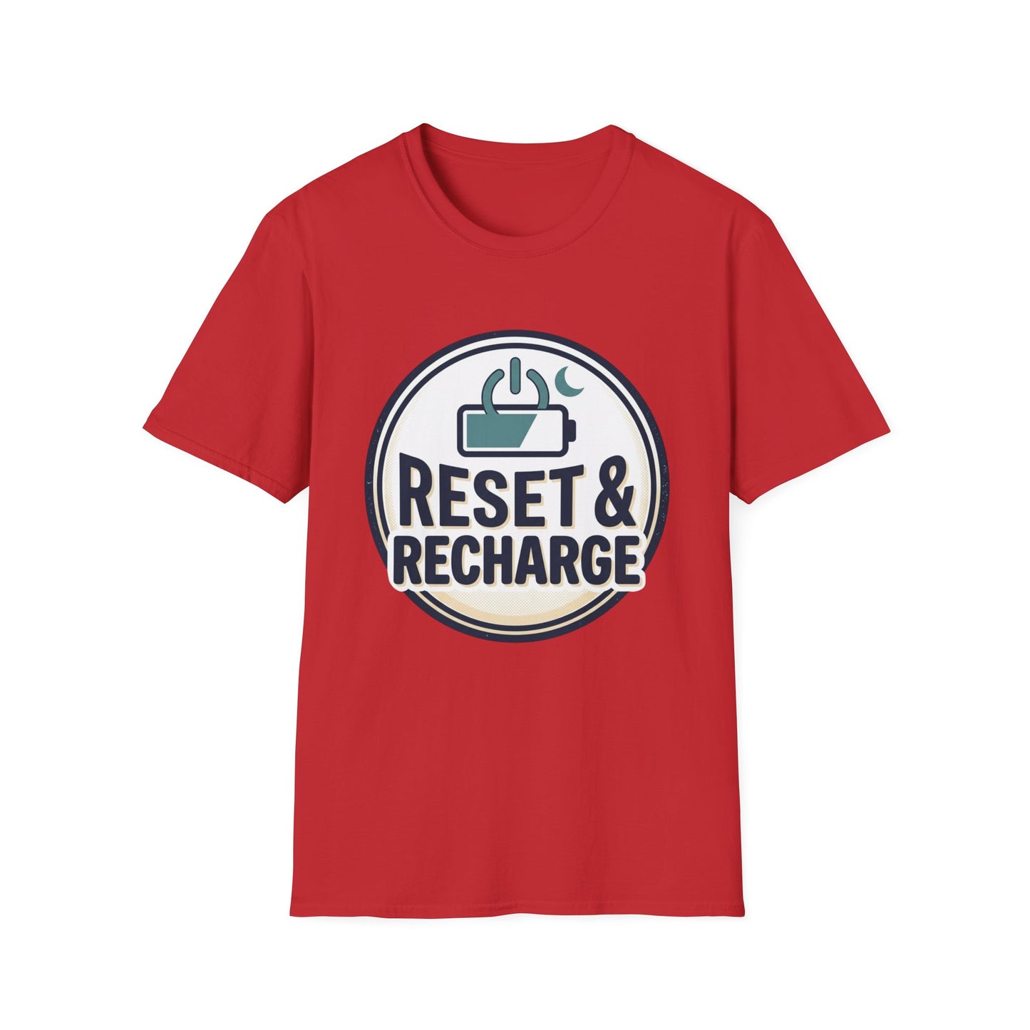Reset & Recharge T-Shirt — Self-Care Relaxation Graphic Tee