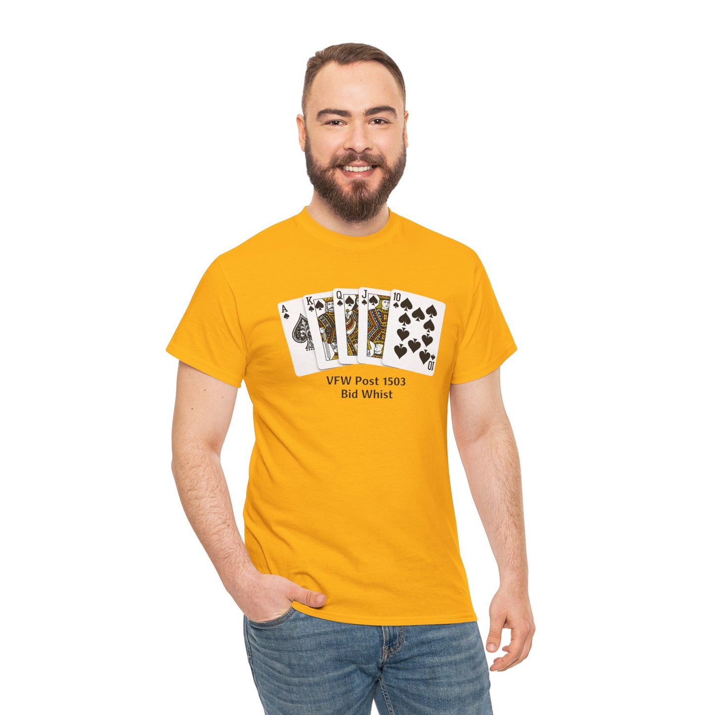 Bid Whist Card Tee — VFW Post 1501 Poker Night T-Shirt