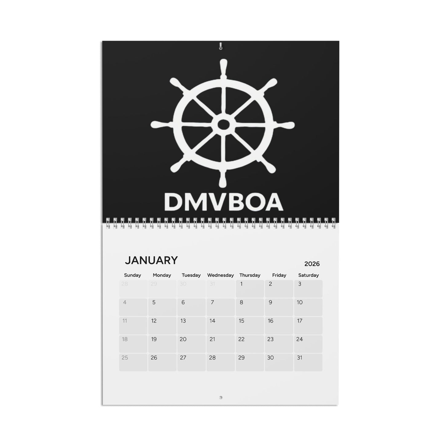 2026 DMVBOA Wall Calendar — DC MD VA Boat Owners Association Calendar