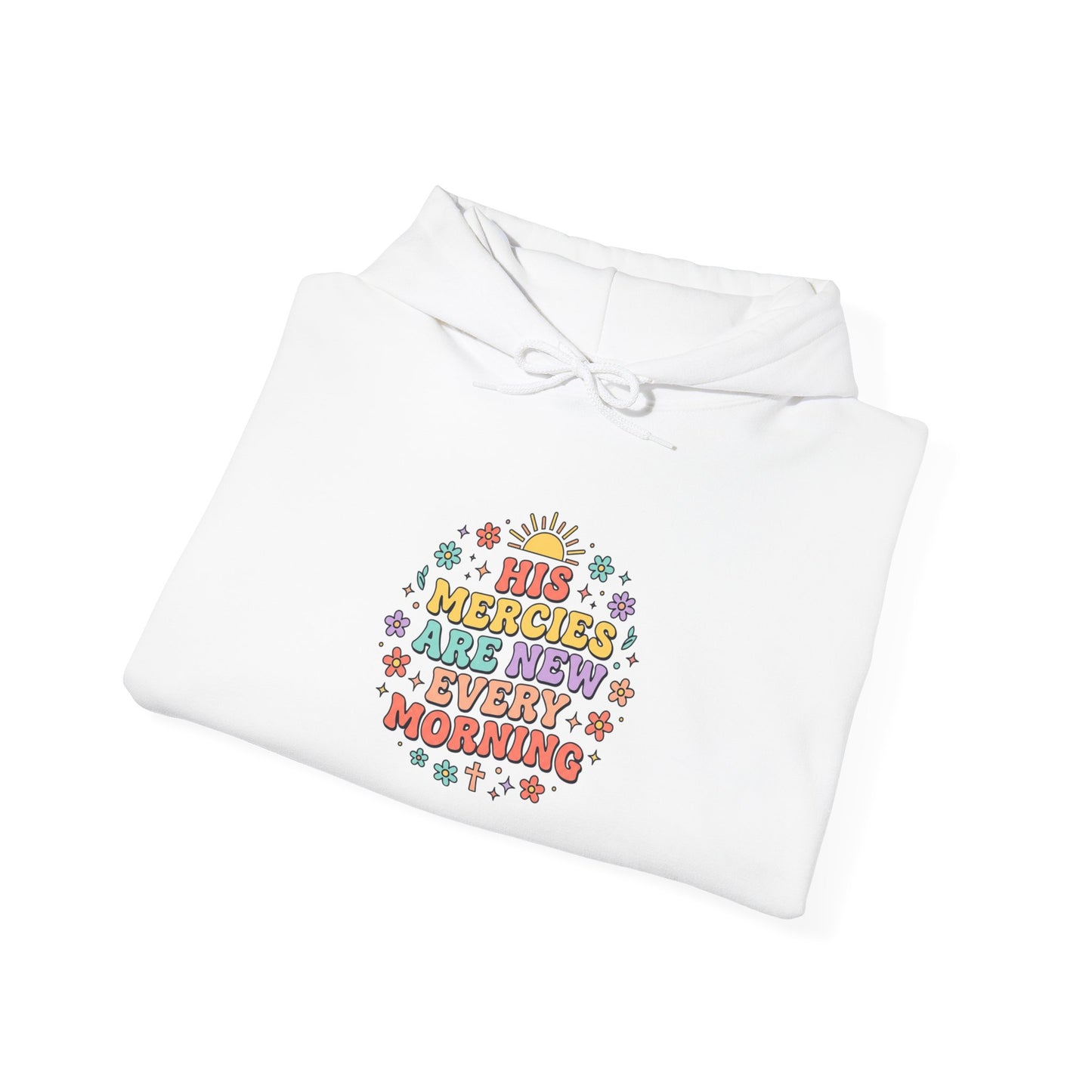 Uplifted Faith Floral Scripture Hoodie | Christian Encouragement, Pastel Groovy