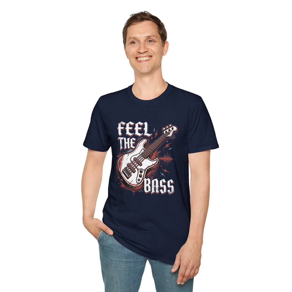 Bass Guitar Graphic T-Shirt — Rock Music Tee ("Bass Player")
