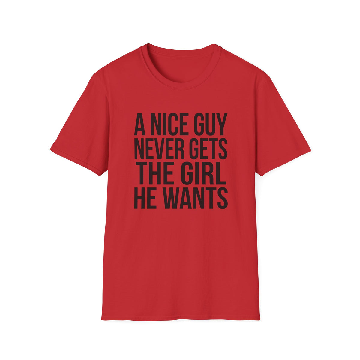 A Nice Guy Never Gets The Girl T-Shirt — Bold Statement Graphic Tee