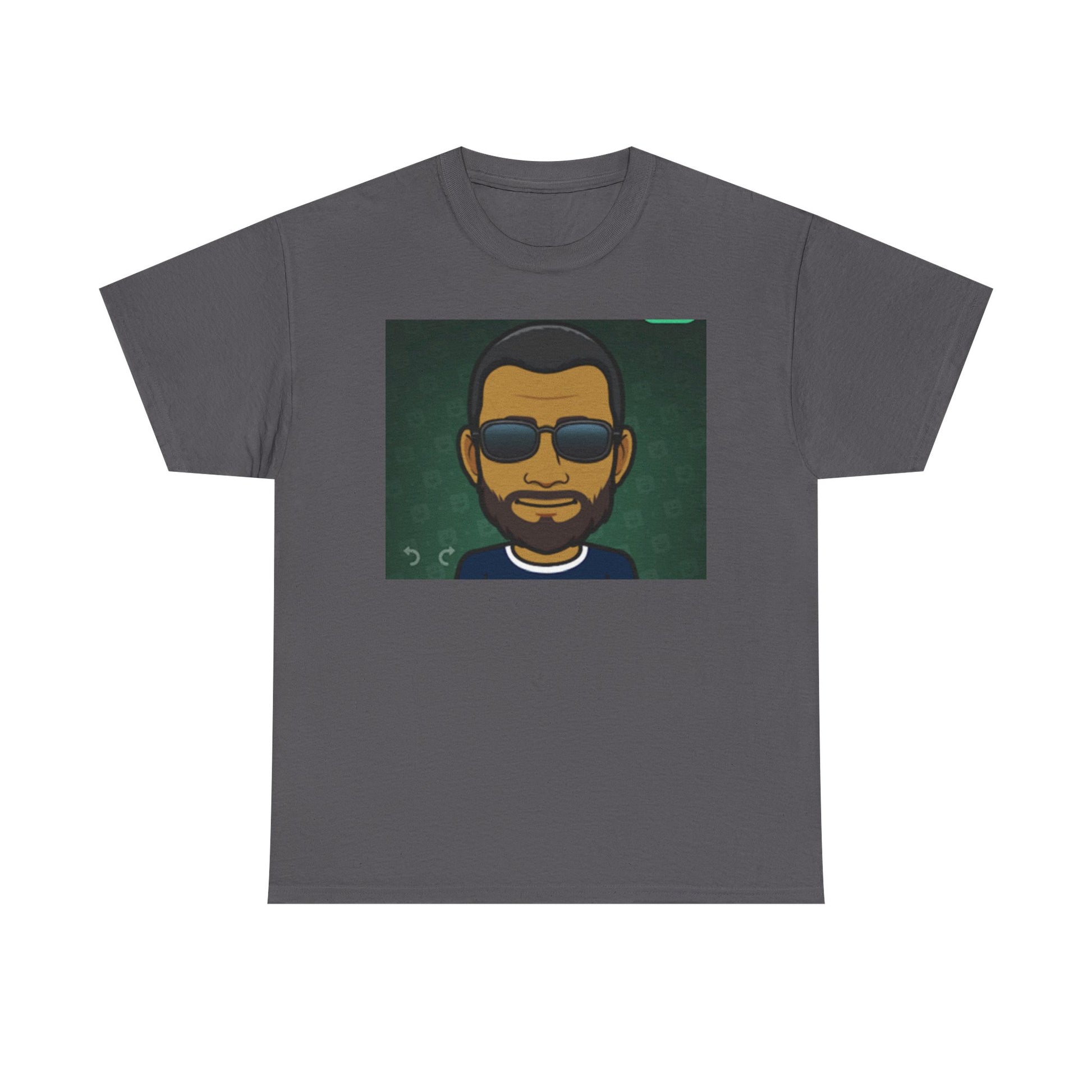 Bitmoji Portrait Tee — Cool Sunglasses Avatar Graphic T-Shirt Printify