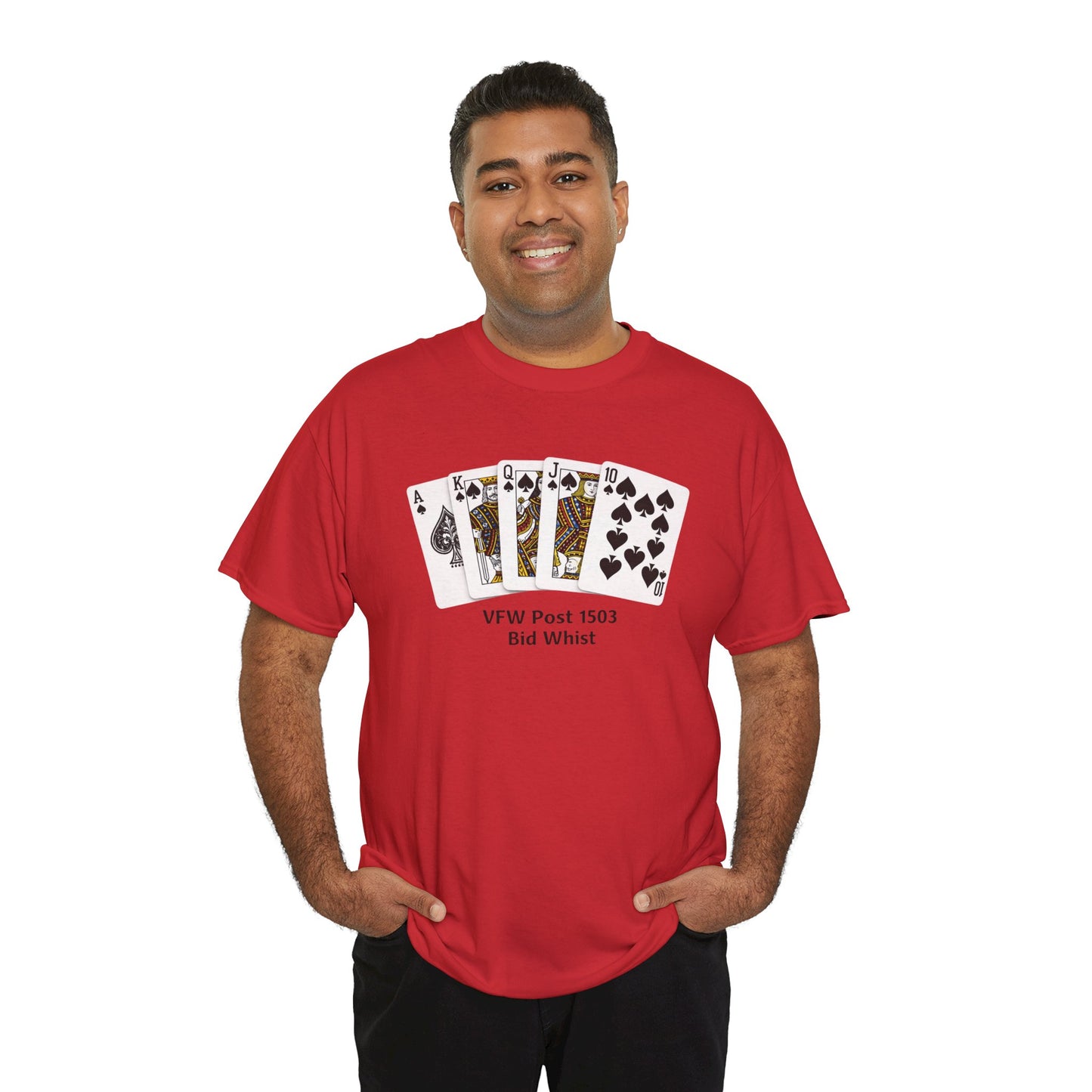 Bid Whist Card Tee — VFW Post 1501 Poker Night T-Shirt