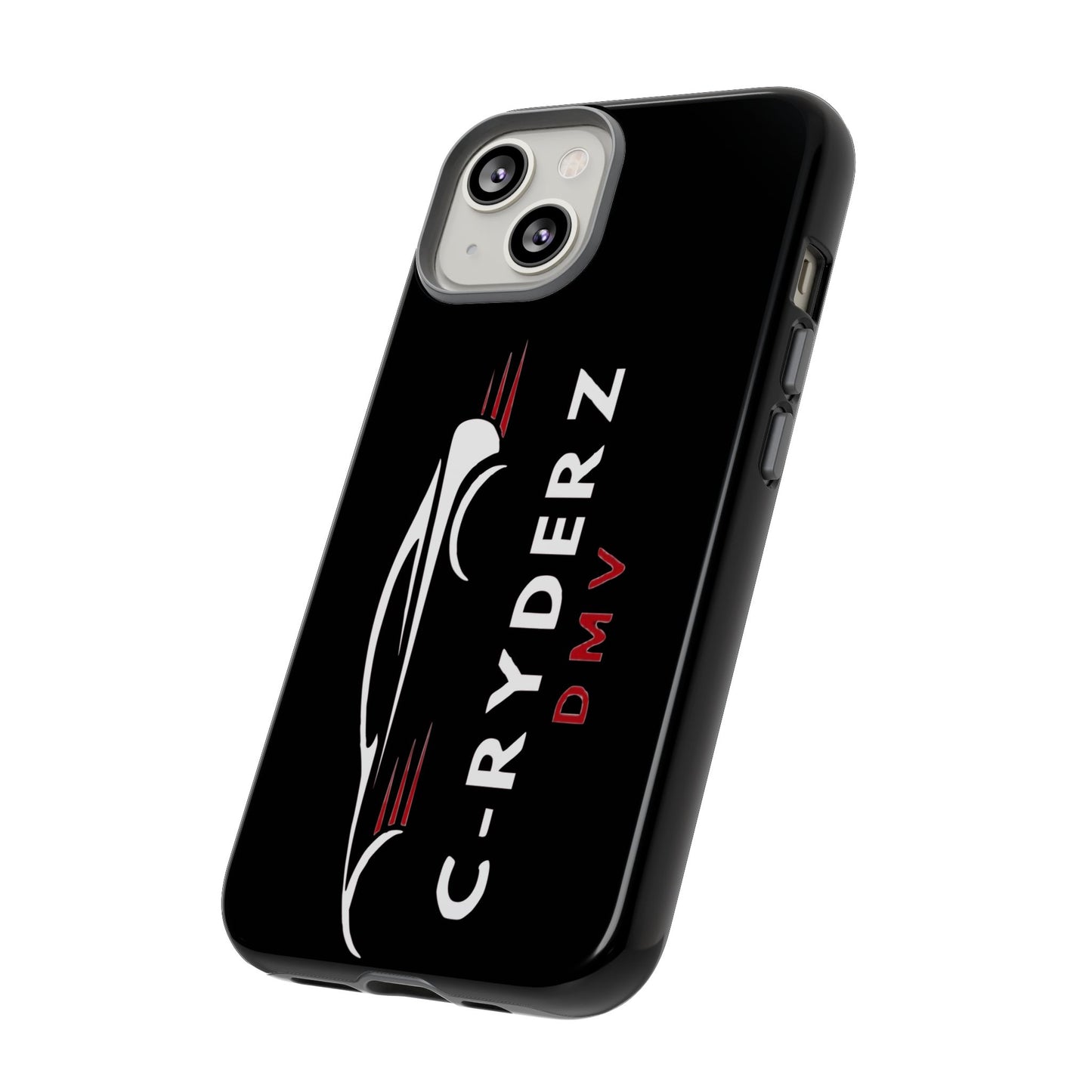 C-Ryderz DMV Black Slim Phone Case — Sporty Car Silhouette Protective Cover Printify