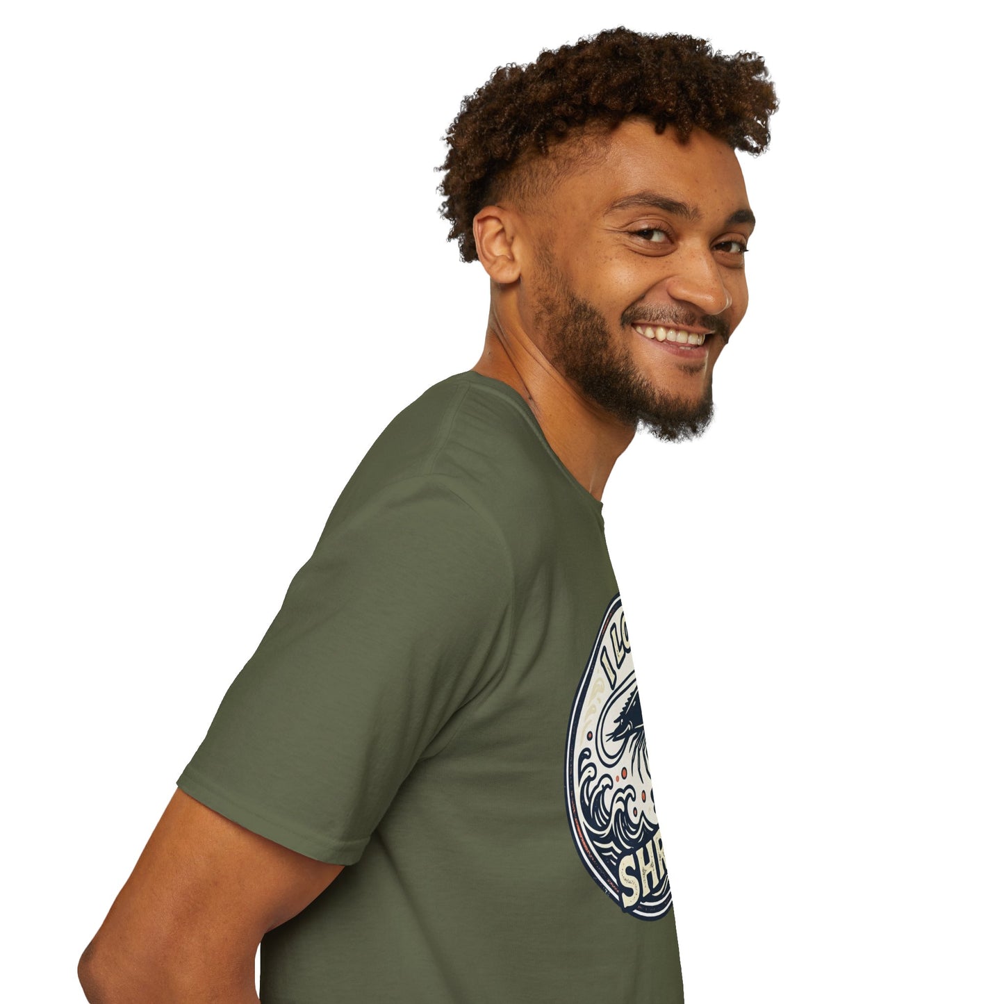I Love Shrimp T-Shirt — Retro Seafood Crew Tee