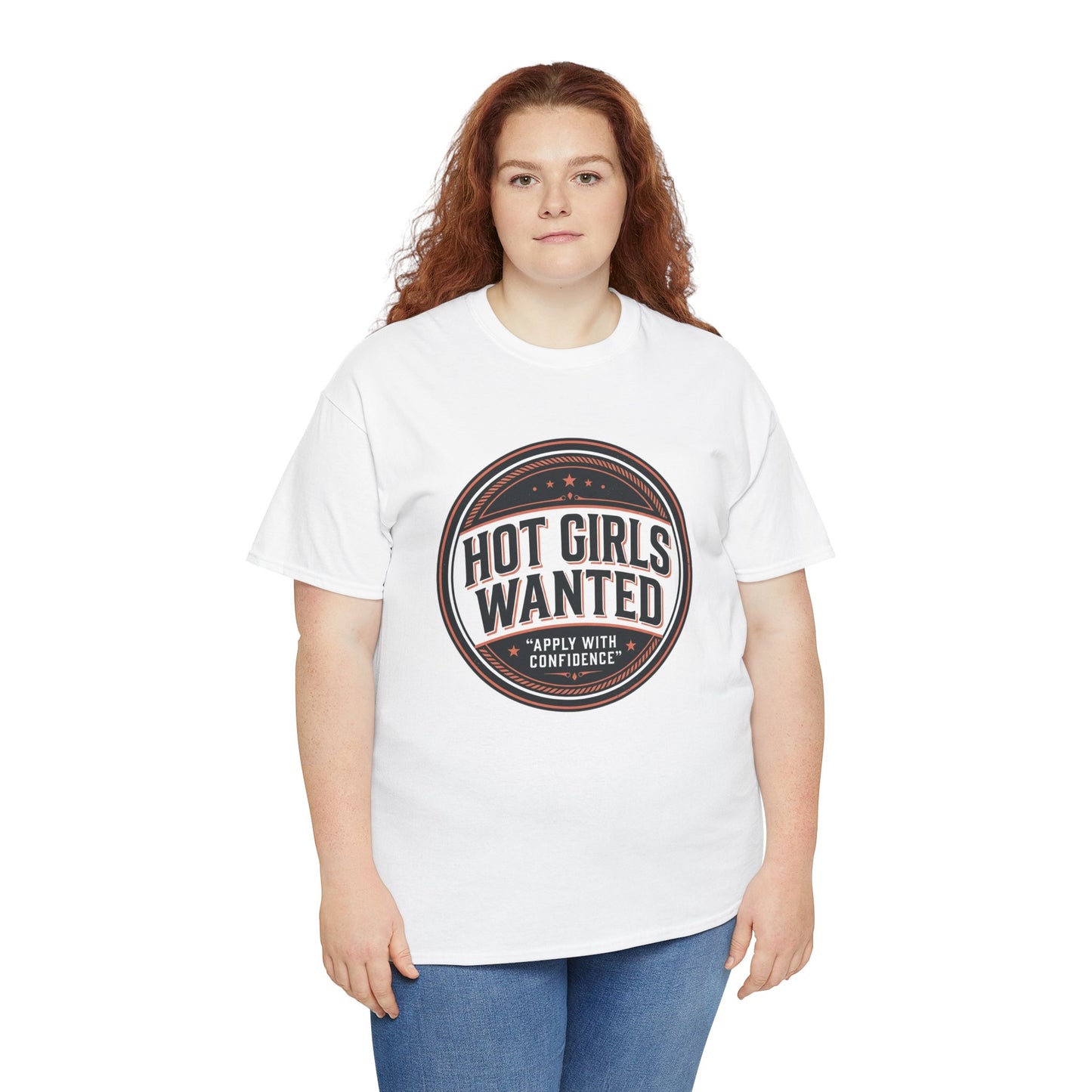 T-Shirt — "Hot Girls Wanted" Retro Badge Tee