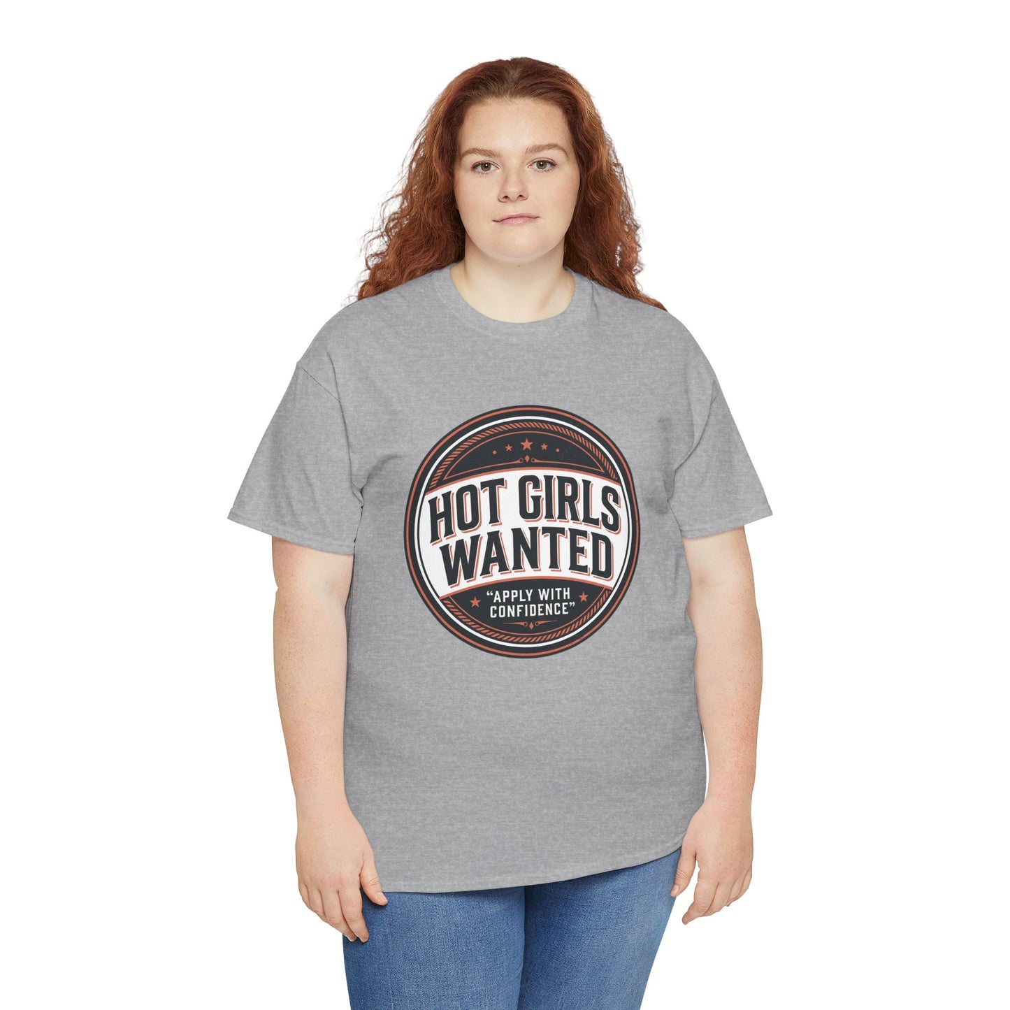 T-Shirt — "Hot Girls Wanted" Retro Badge Tee