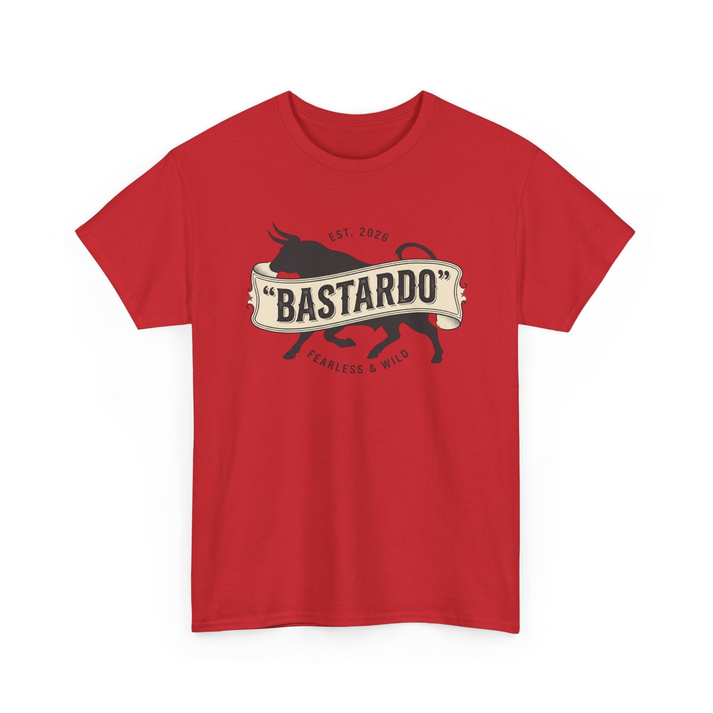 Bastardo Graphic Tee — Vintage Bull Emblem T-Shirt