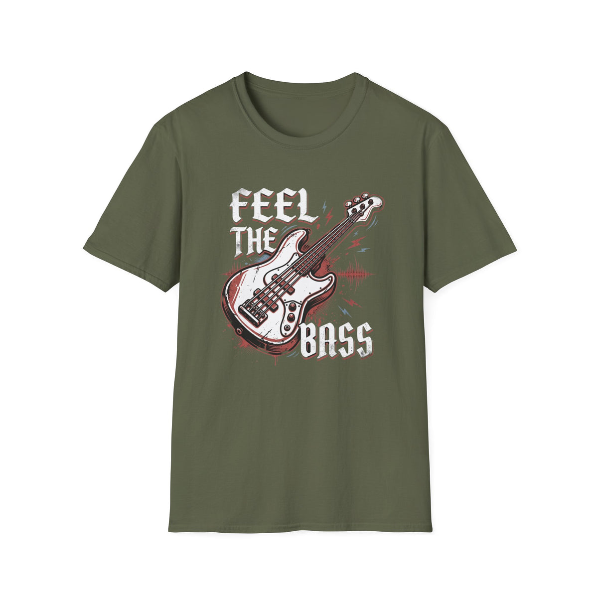 Bass Guitar Graphic T-Shirt — Rock Music Tee ("Bass Player")