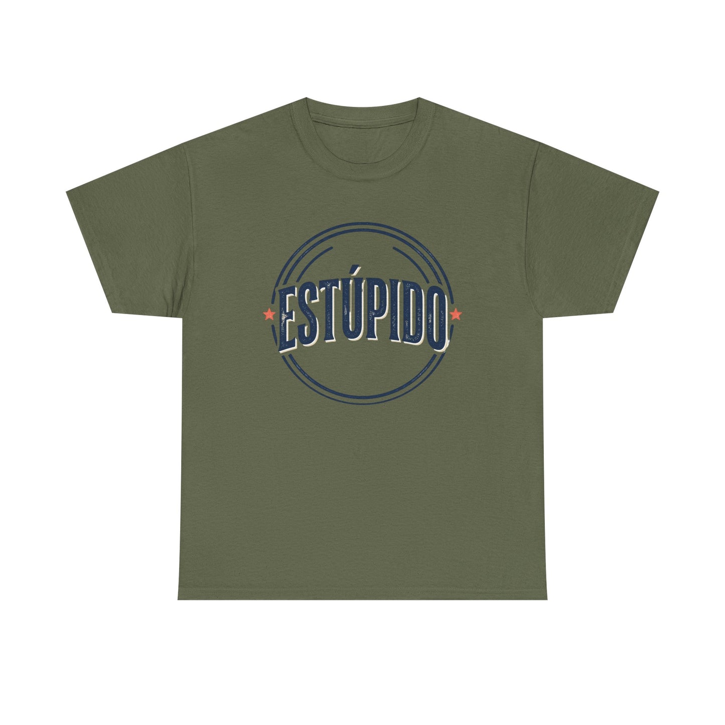 ESTÚPIDO Circle Logo Graphic Tee (Spanish Funny Statement)