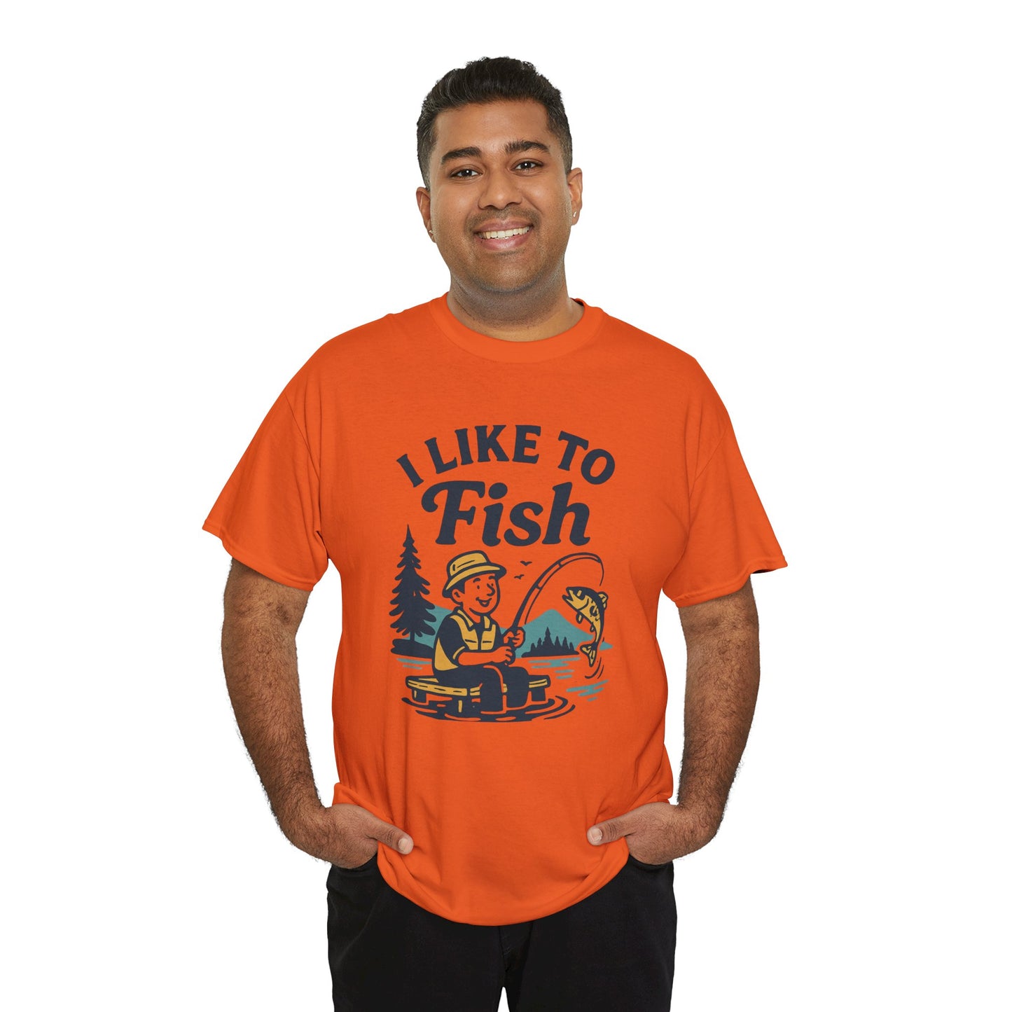 Fishing T-Shirt — "I Like to Fish" Vintage Outdoors Tee