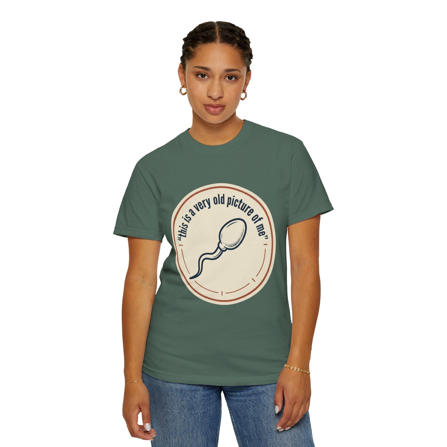 Vintage Sperm Graphic T-Shirt — "this is a very old picture of me"