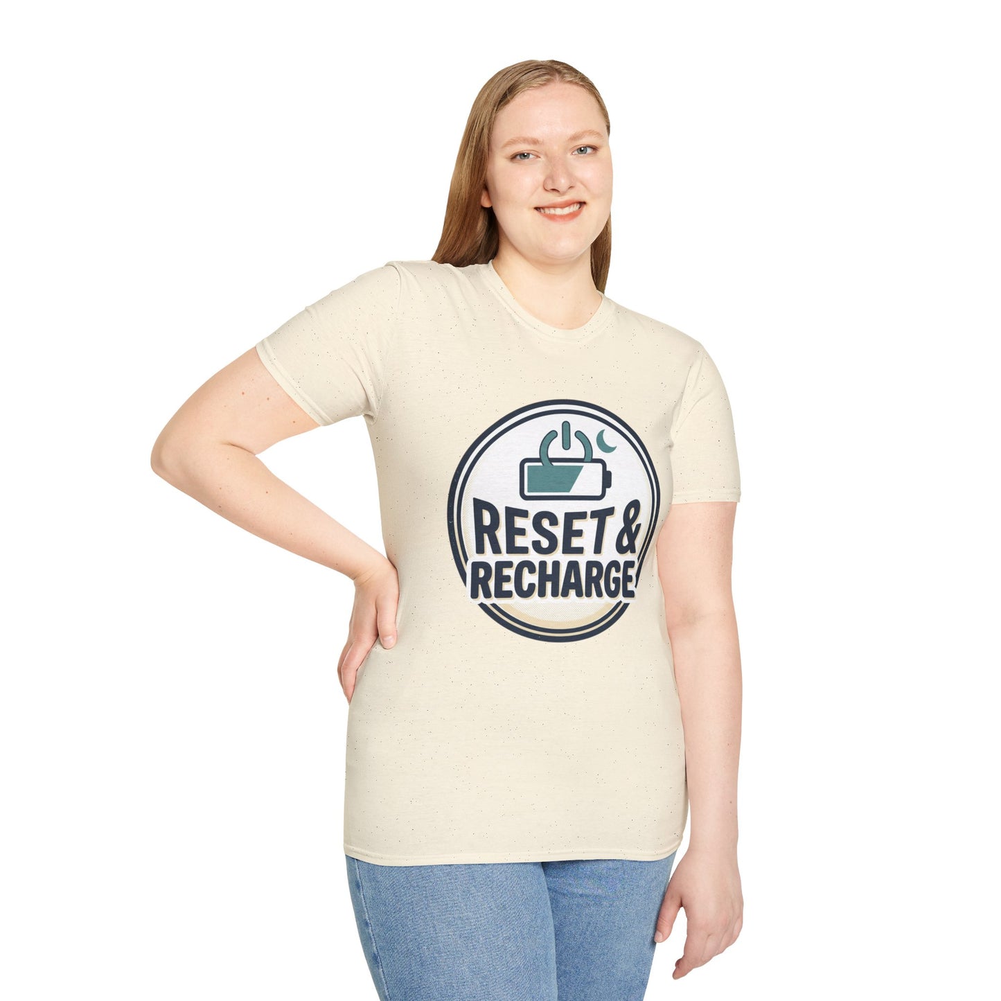 Reset & Recharge T-Shirt — Self-Care Relaxation Graphic Tee