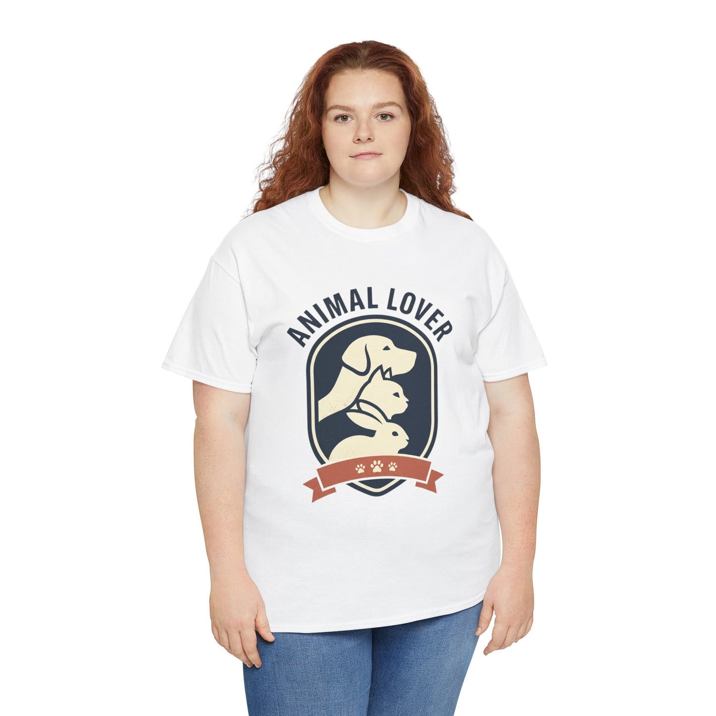 Animal Lover T-Shirt — Retro Pet Badge Tee (Dogs & Cats)