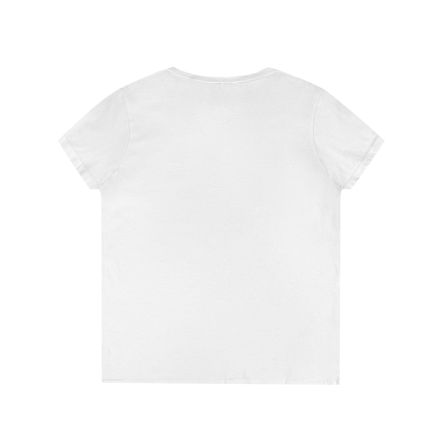 Ladies' V-Neck T-Shirt — "I Make My Own Money" Empowered Retro Worker Graphic Tee