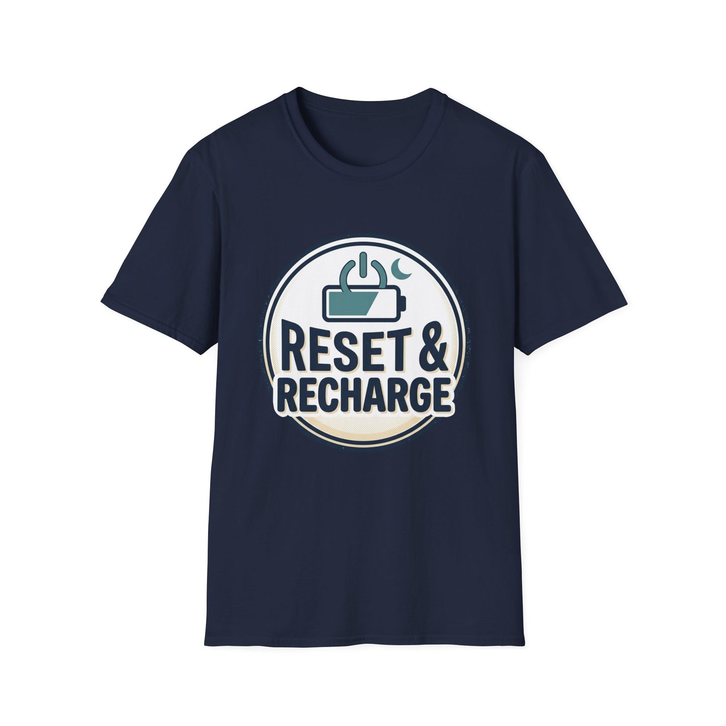 Reset & Recharge T-Shirt — Self-Care Relaxation Graphic Tee