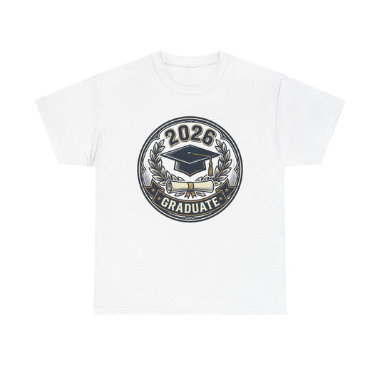2026 Graduate T-Shirt — Graduation Cap Emblem Tee