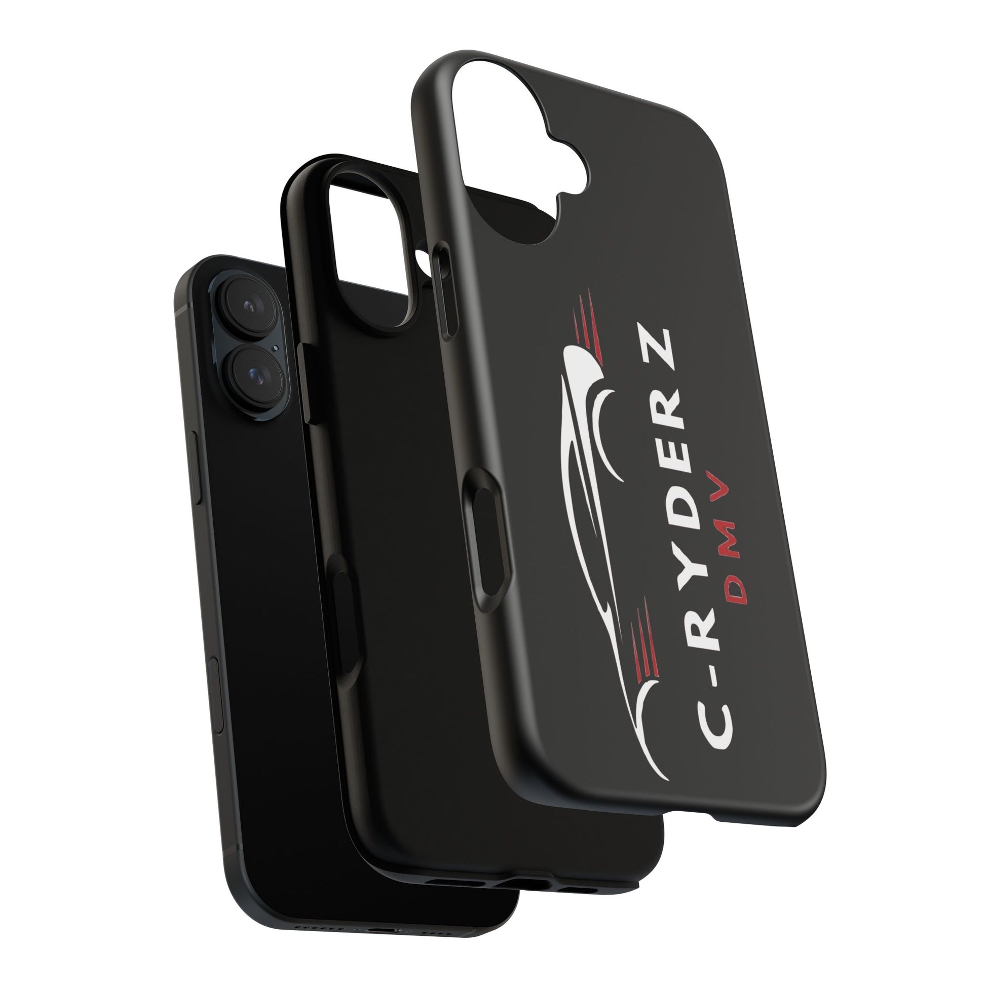 C-Ryderz DMV Black Slim Phone Case — Sporty Car Silhouette Protective Cover Printify