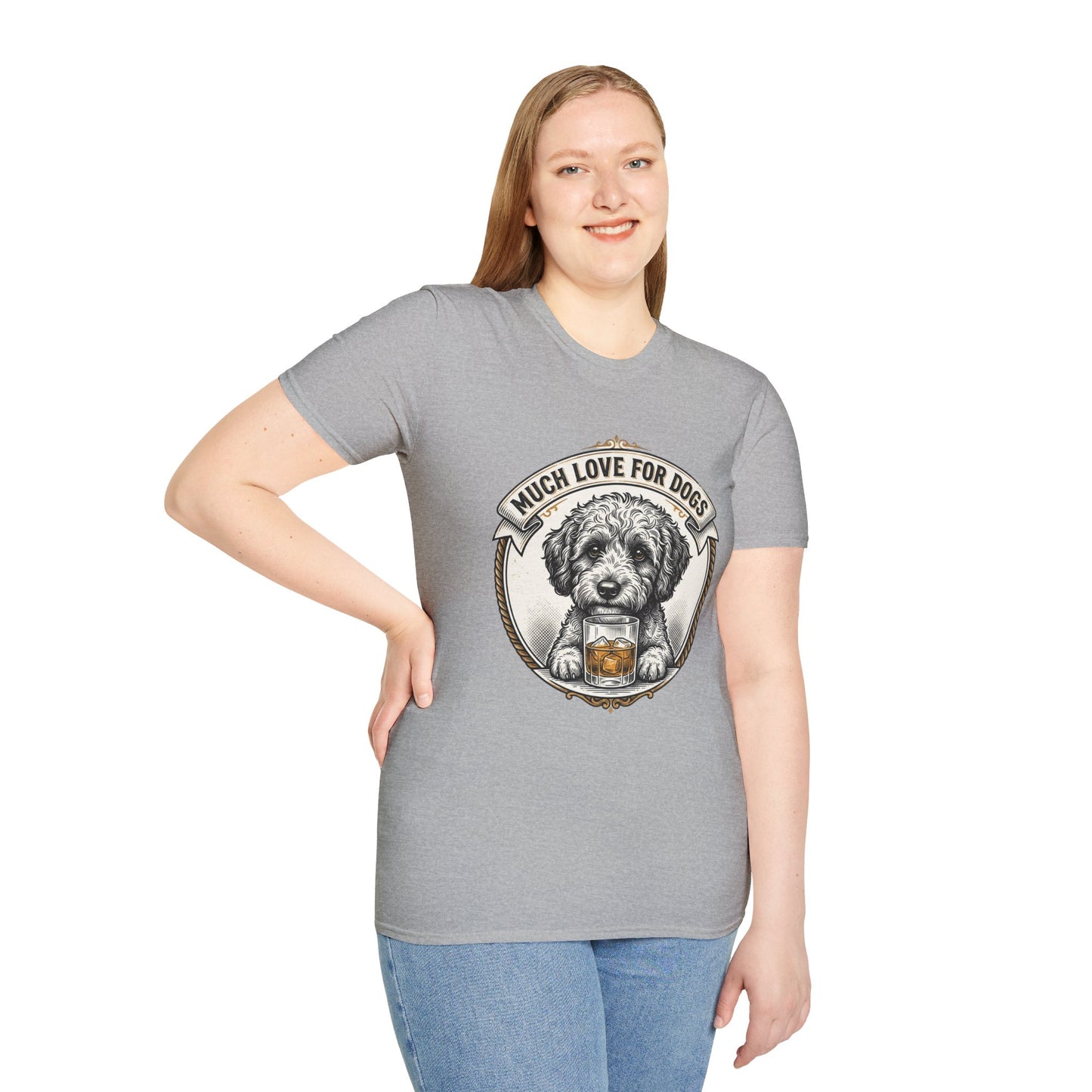 Much Love for Dogs T-Shirt — Vintage Dog Illustration Tee