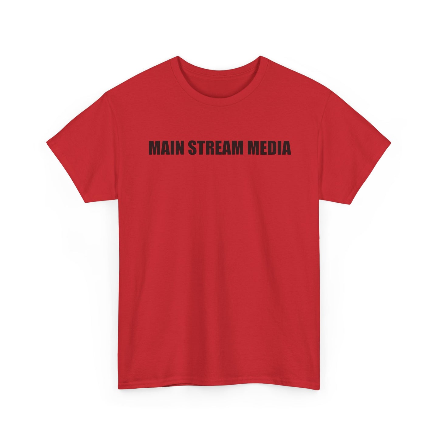 Main Stream Media Tee — Minimalist Satire Graphic T-Shirt