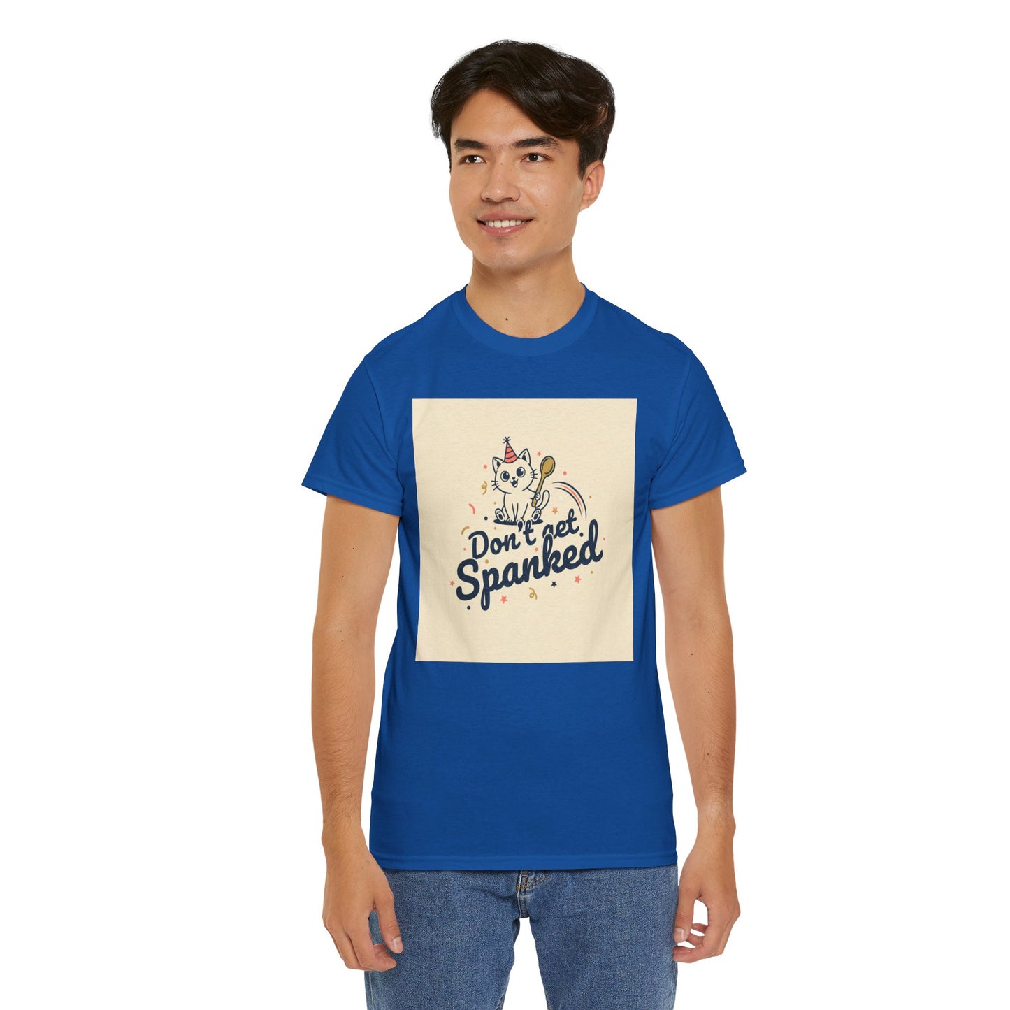Don’t Get Spanked Cat Tee — Cute Retro Kitten Graphic T-Shirt Printify