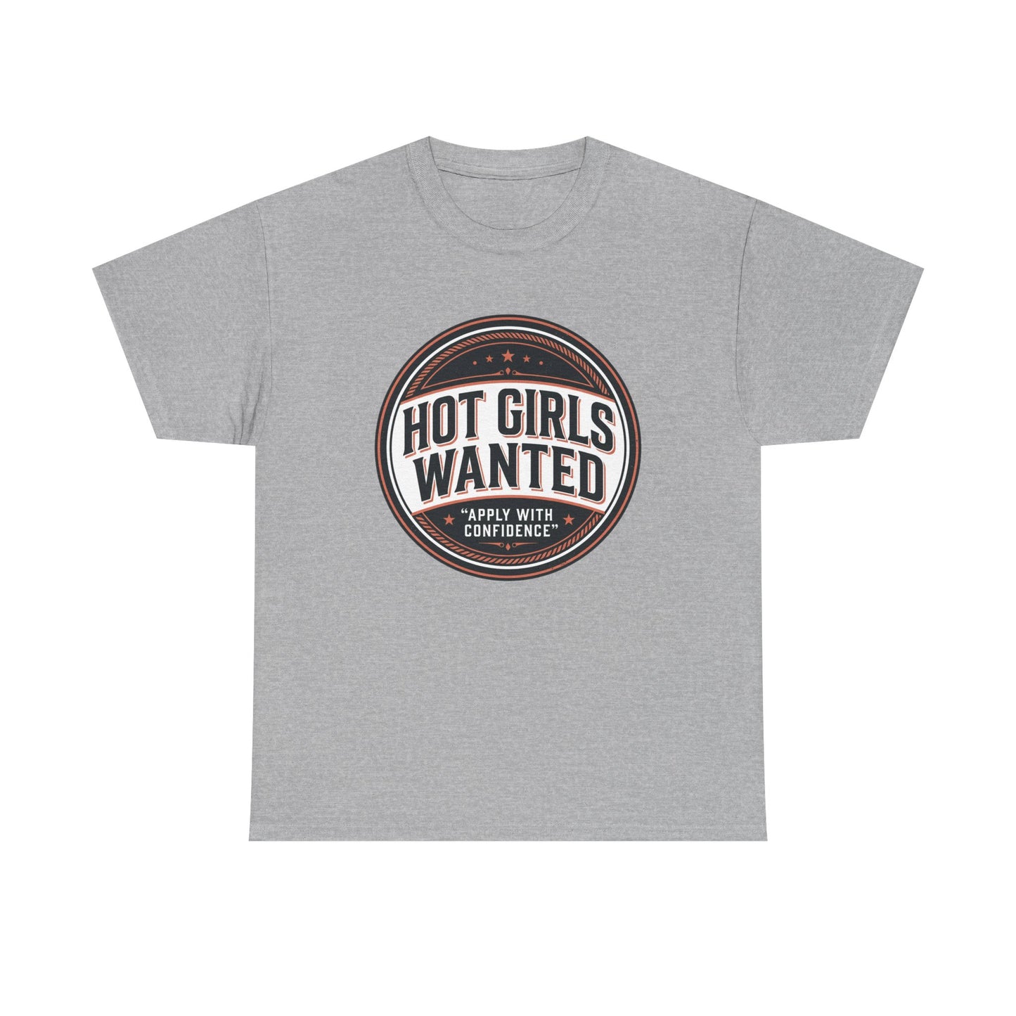T-Shirt — "Hot Girls Wanted" Retro Badge Tee