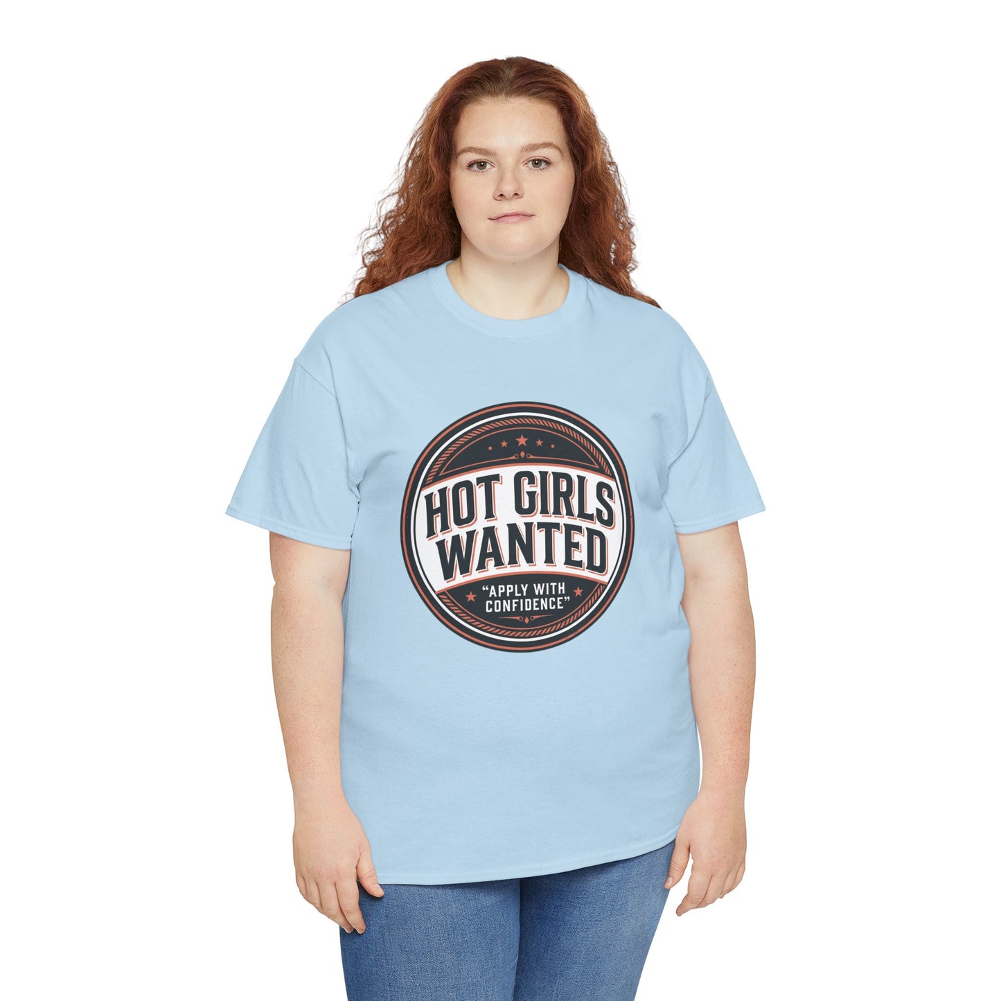 T-Shirt — "Hot Girls Wanted" Retro Badge Tee