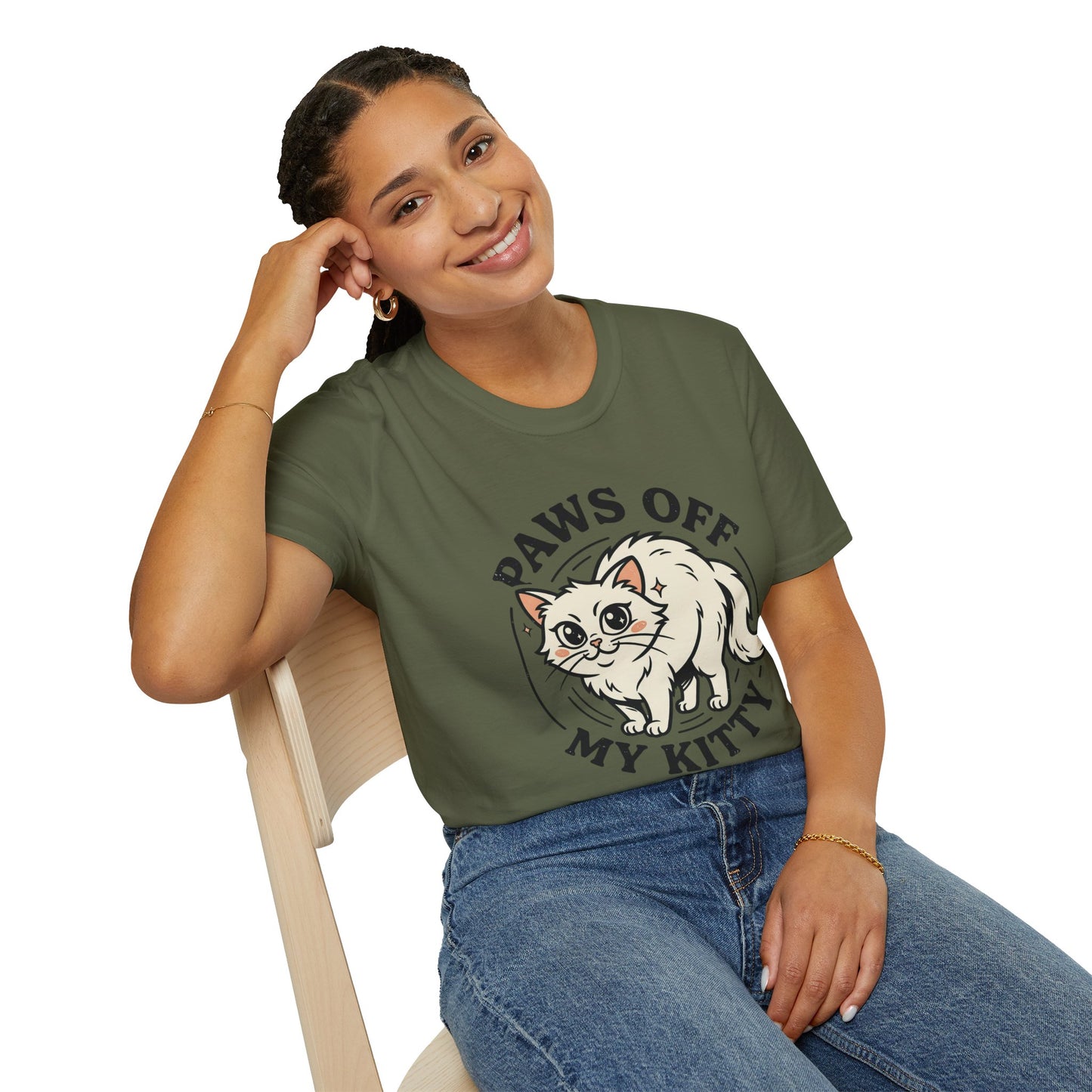 Paws Off My Kitty T-Shirt — Cute Protective Cat Graphic Tee