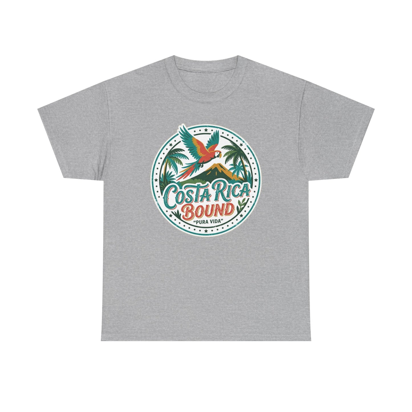 Costa Rica Bound T-Shirt — Tropical Parrot Travel Tee Printify