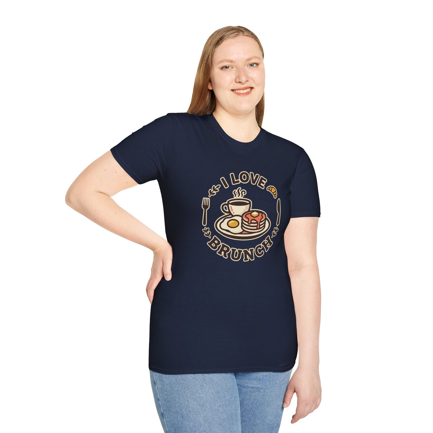 Brunch Lover T-Shirt – "I Love Brunch" Pancakes & Coffee Graphic Tee