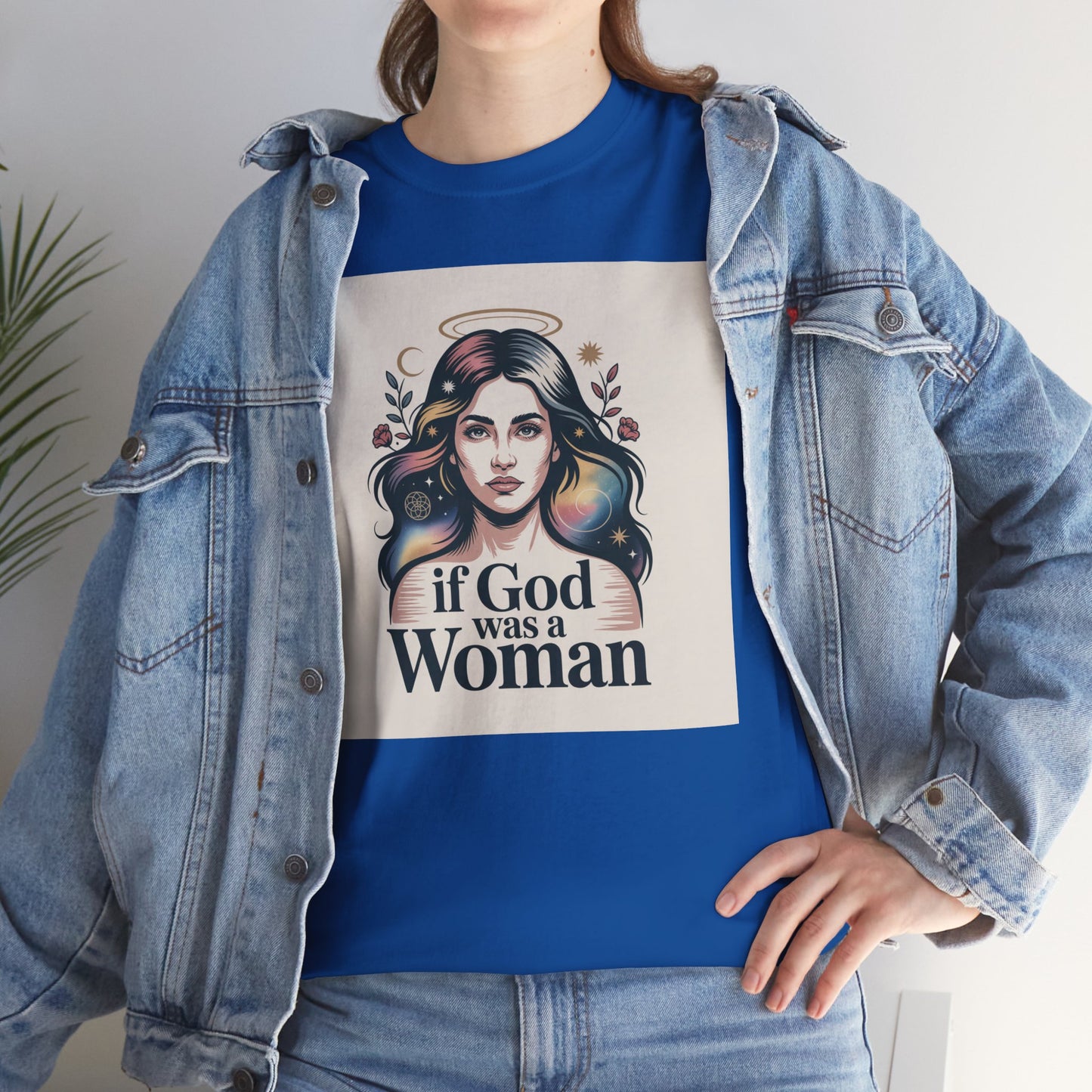 If God Was a Woman T-Shirt — Feminist Retro Portrait Tee