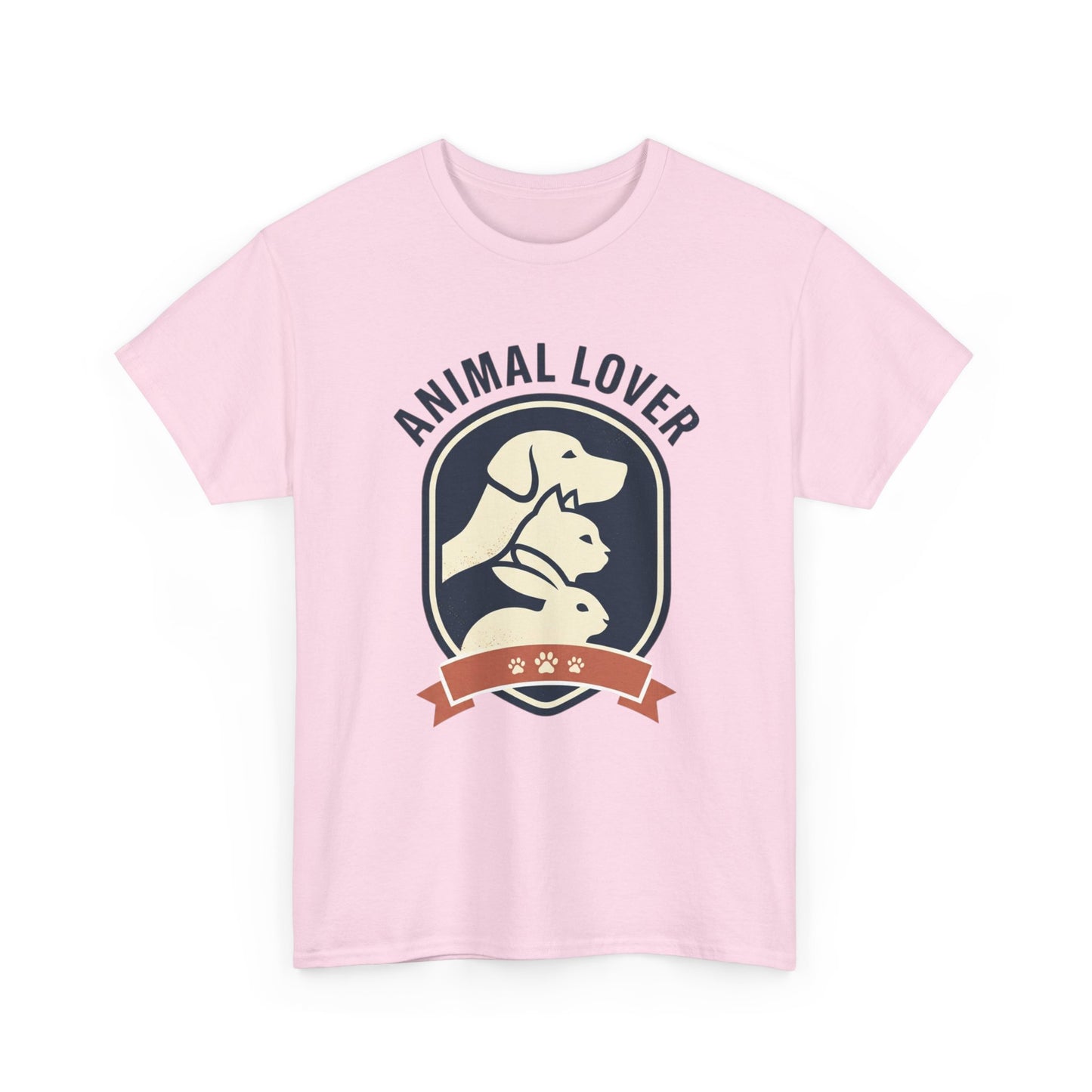 Animal Lover T-Shirt — Retro Pet Badge Tee (Dogs & Cats)
