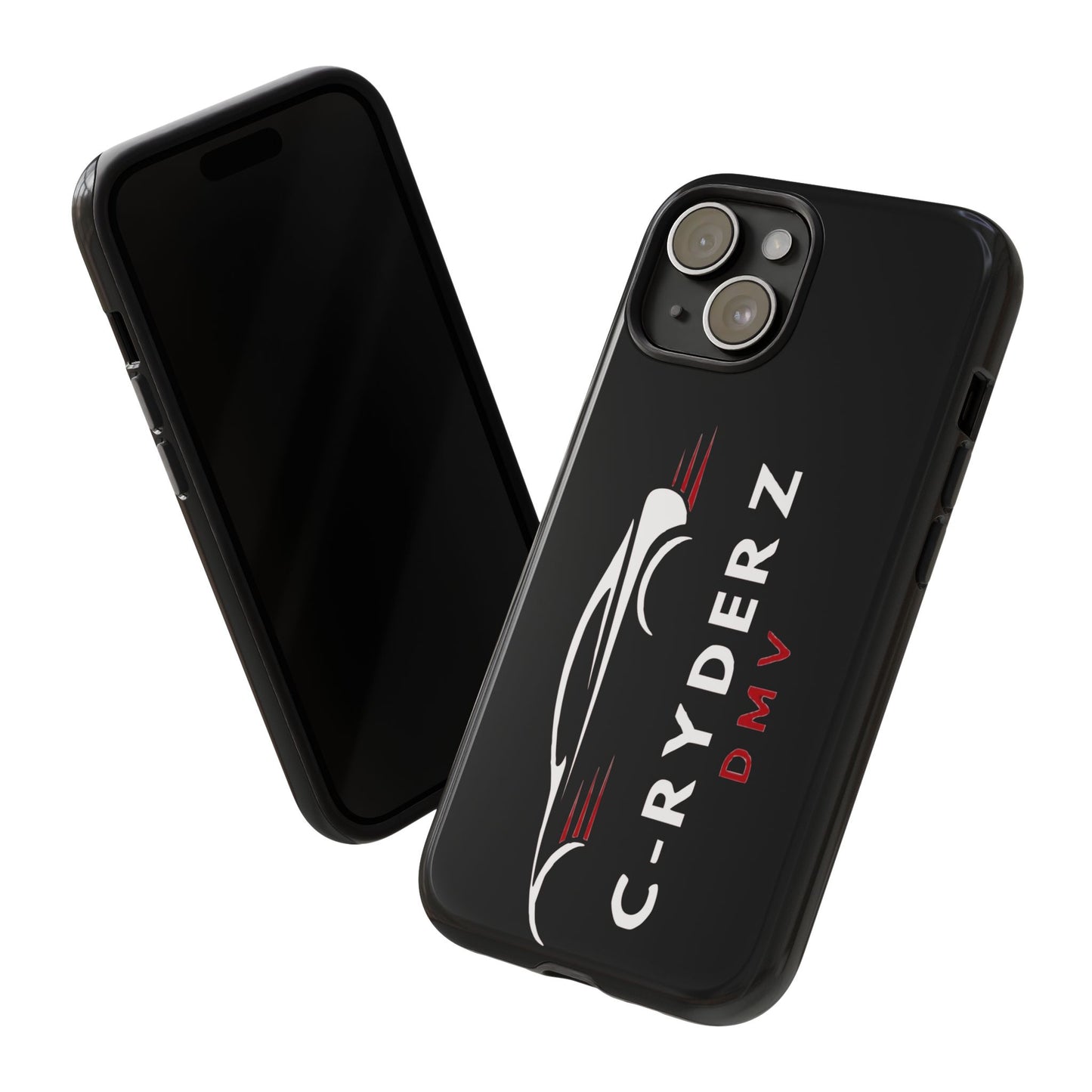 C-Ryderz DMV Black Slim Phone Case — Sporty Car Silhouette Protective Cover Printify