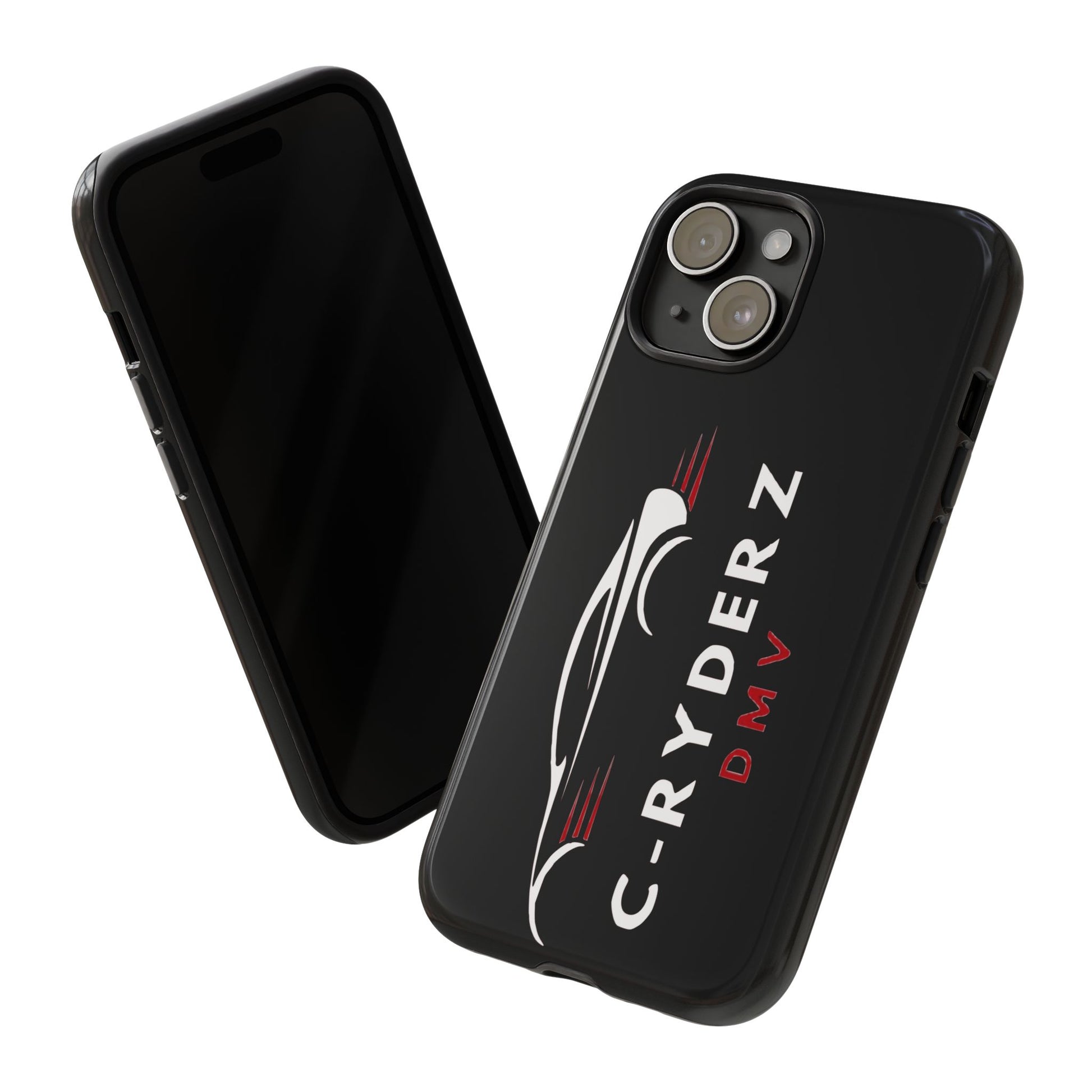 C-Ryderz DMV Black Slim Phone Case — Sporty Car Silhouette Protective Cover Printify