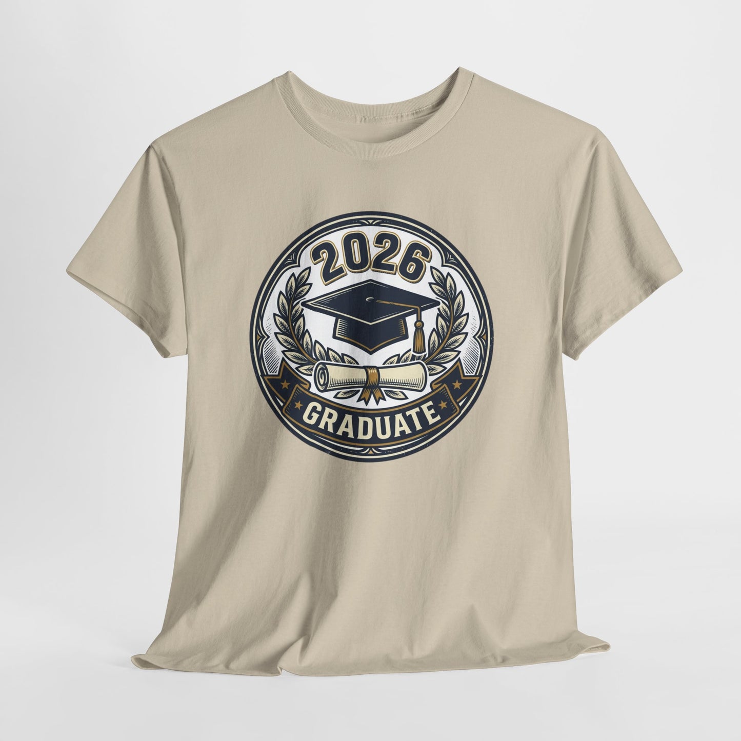 2026 Graduate T-Shirt — Graduation Cap Emblem Tee