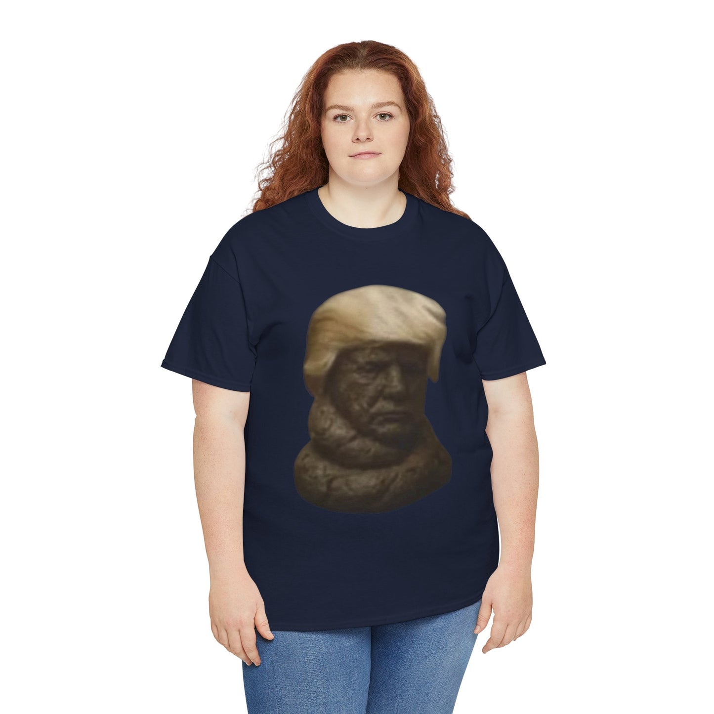 Graphic Tee — Bronze Bust Illustration T‑Shirt