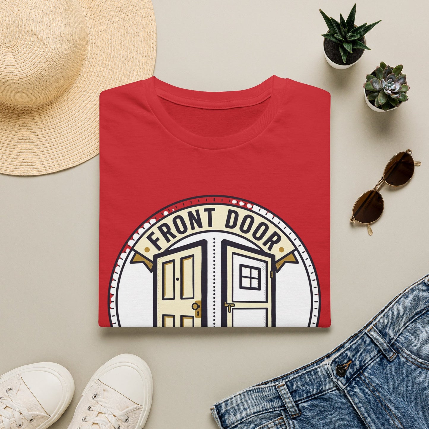 Front Door Back Door T-Shirt — Funny Two Doors Graphic Tee