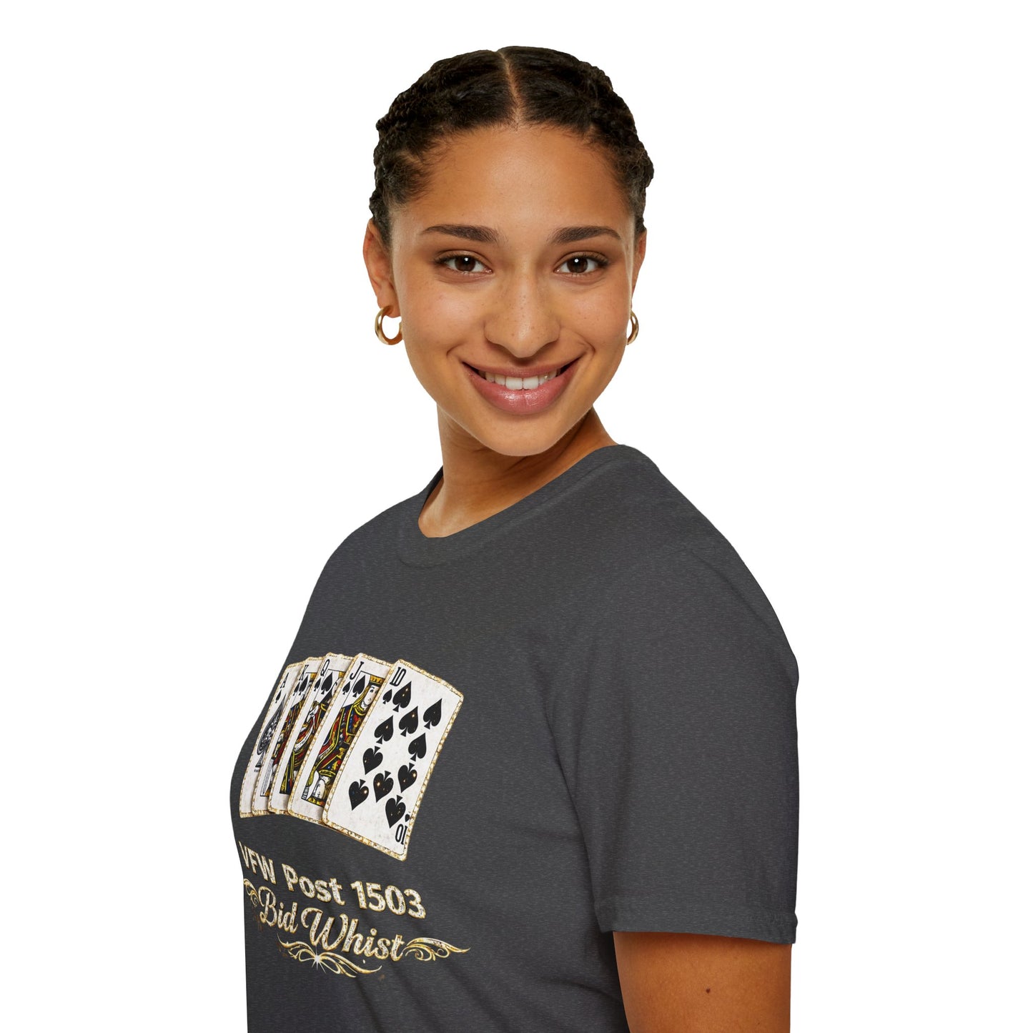 Bid Whist Playing Cards Tee — VFW Post 1503 Card Game T-Shirt