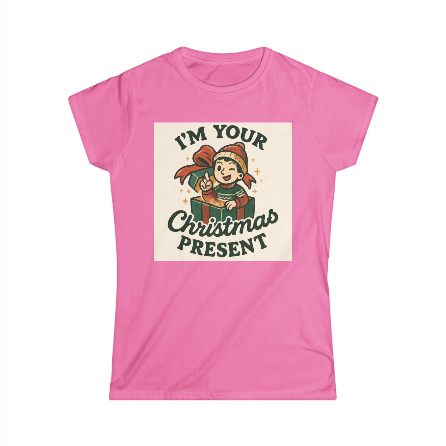 I'm Your Christmas Present Women's Tee — Cute Holiday Elf Graphic Shirt Printify