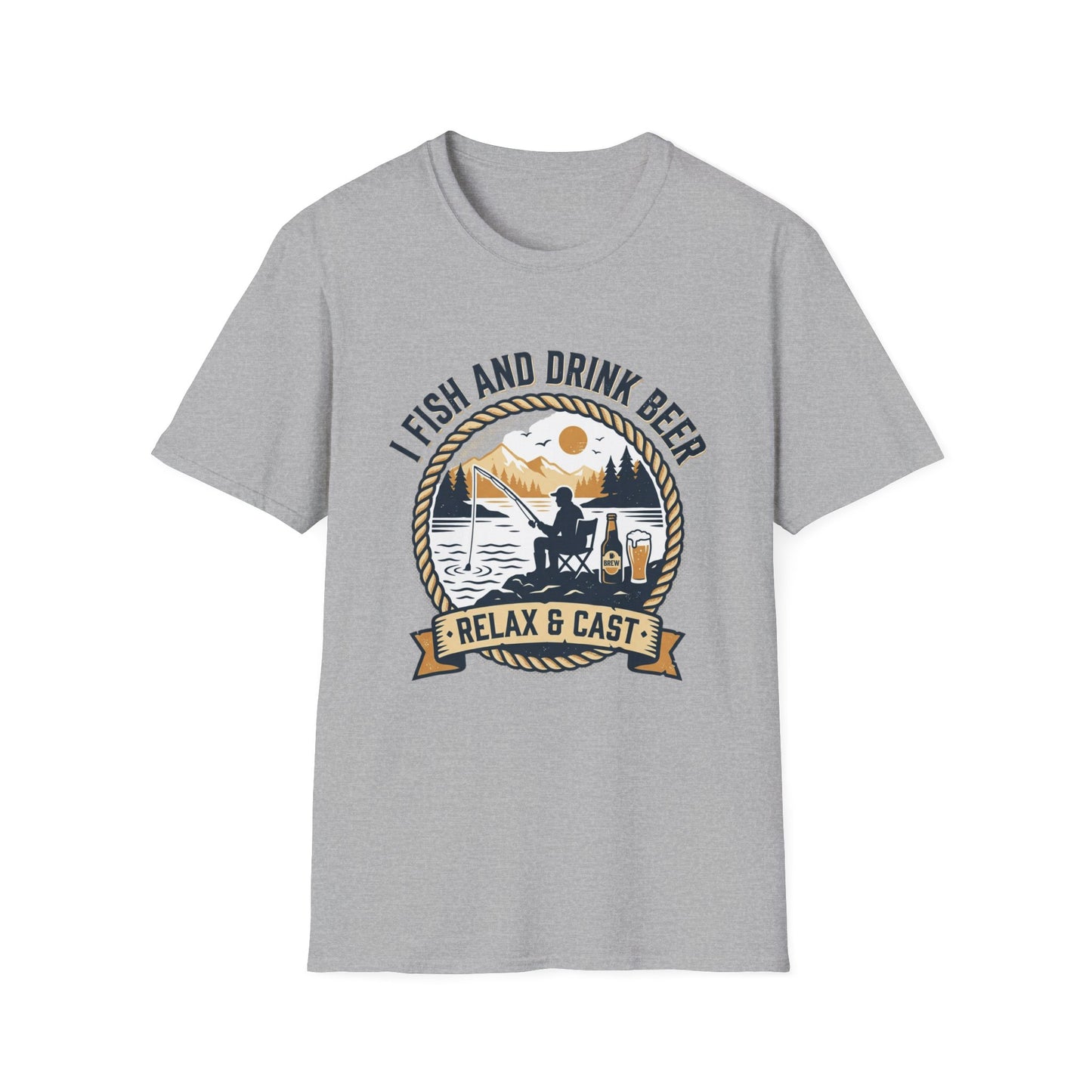 Fishing & Beer T-Shirt — "I Fish and Drink Beer" Relax & Cast Graphic Tee