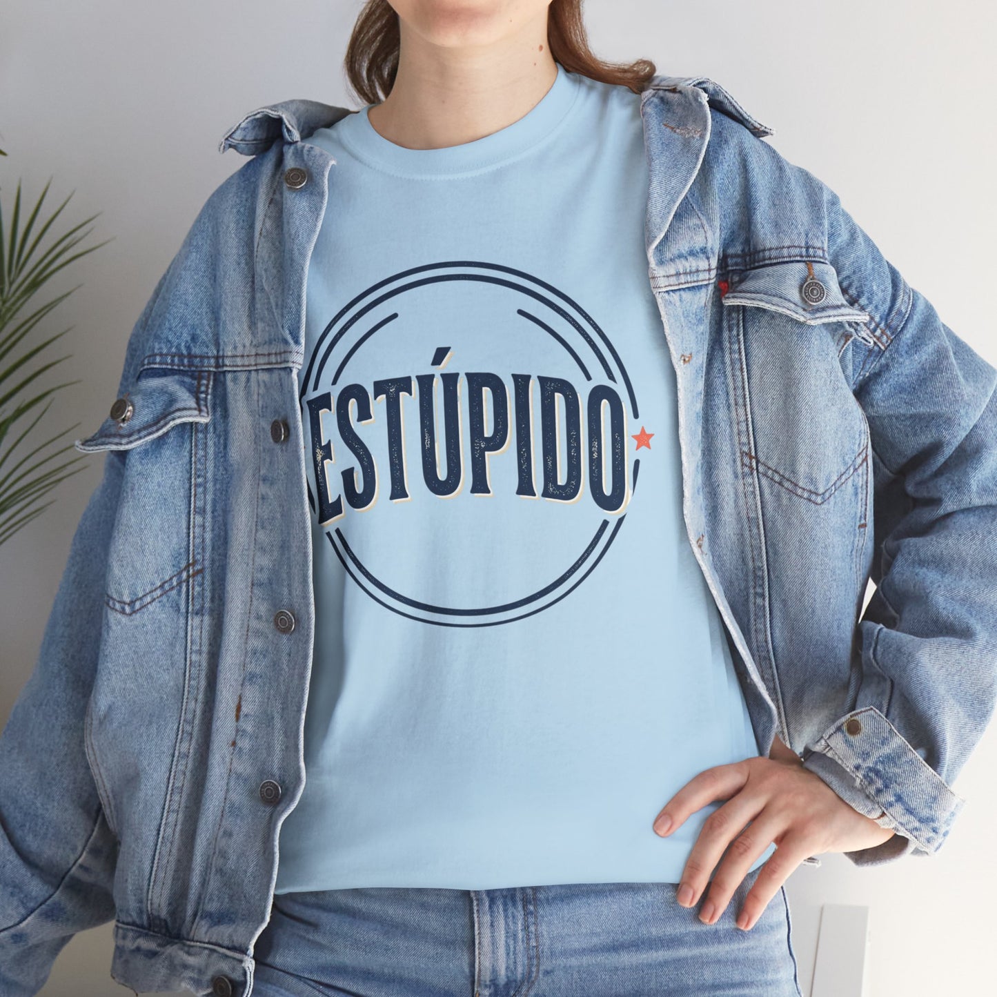 ESTÚPIDO Circle Logo Graphic Tee (Spanish Funny Statement)