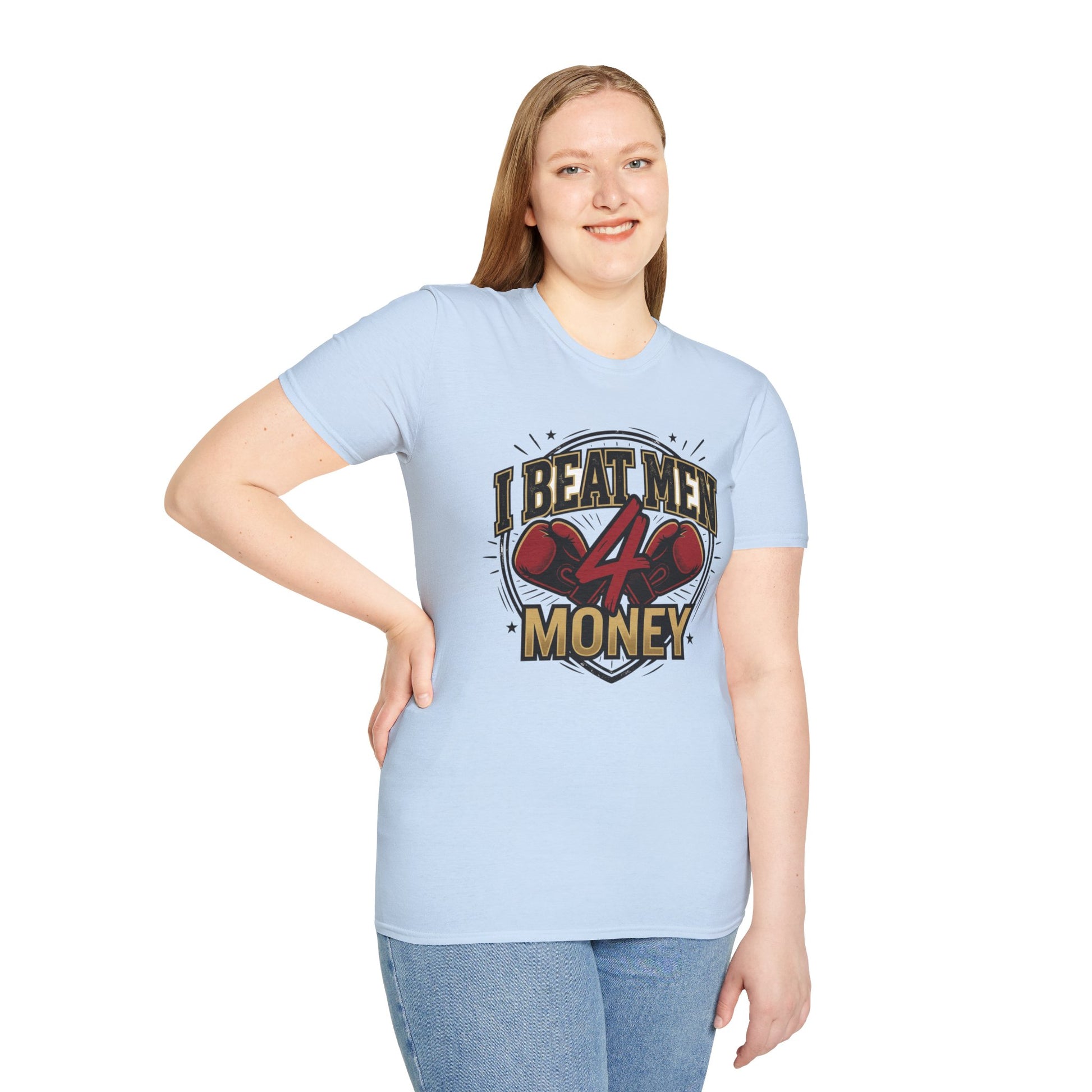 I Beat Men 4 Money Boxing T-Shirt Printify