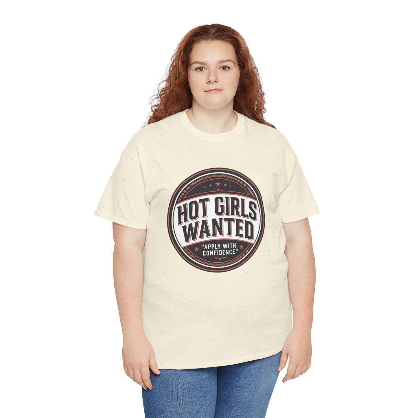 T-Shirt — "Hot Girls Wanted" Retro Badge Tee