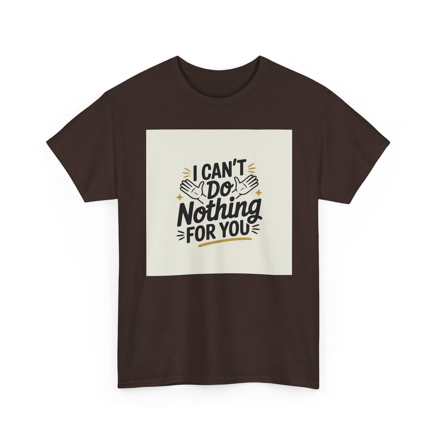 I Can't Do Nothing For You Tee — Funny Sarcastic Graphic Shirt