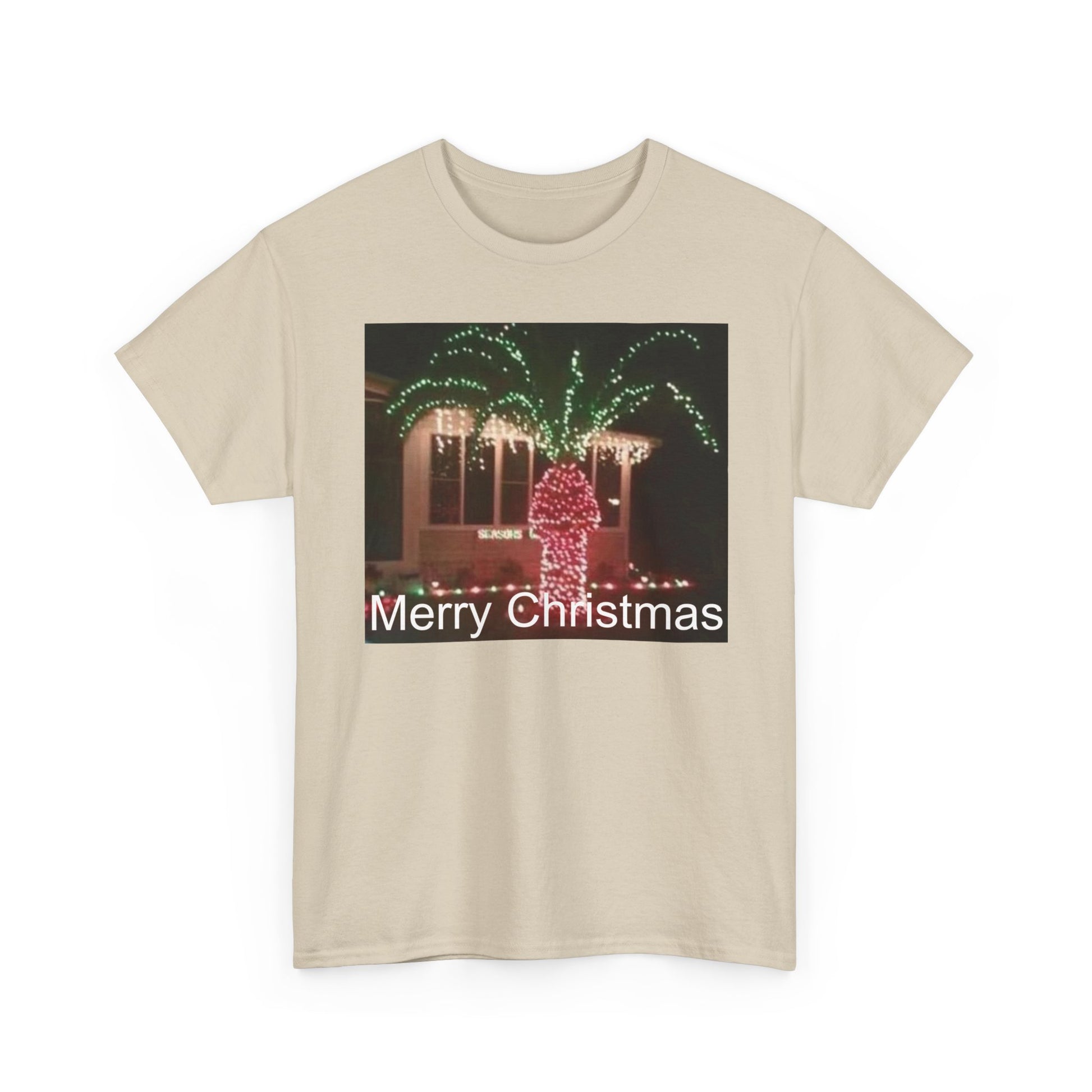 Christmas Lights Tee — 'Merry Christmas' Holiday Graphic T-Shirt Printify