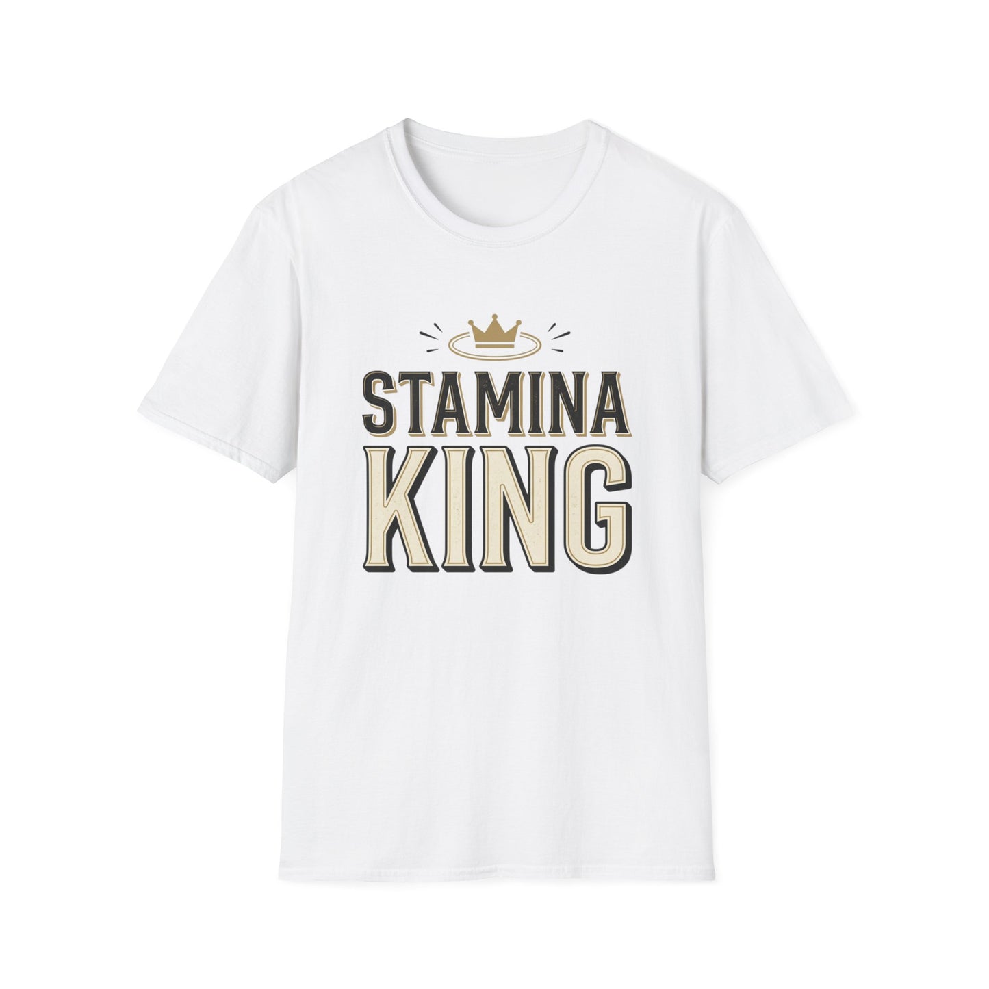 Stamina King T-Shirt — Bold Crown Fitness Tee for Workout Motivation