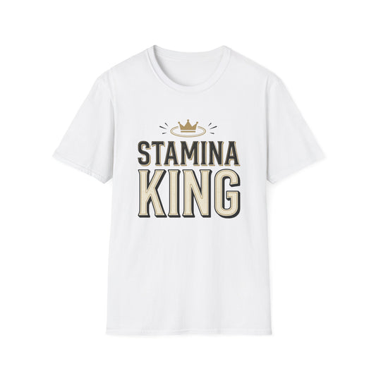 Stamina King T-Shirt — Bold Crown Fitness Tee for Workout Motivation