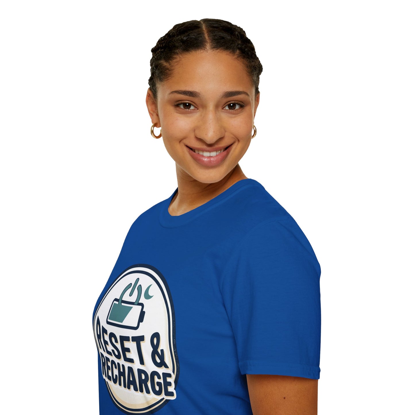 Reset & Recharge T-Shirt — Self-Care Relaxation Graphic Tee